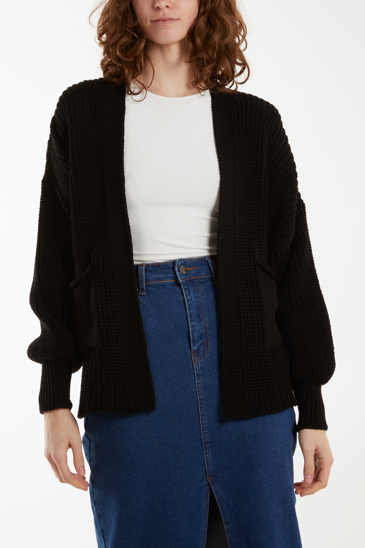 Edge To Edge Knitted Short Cardigan
