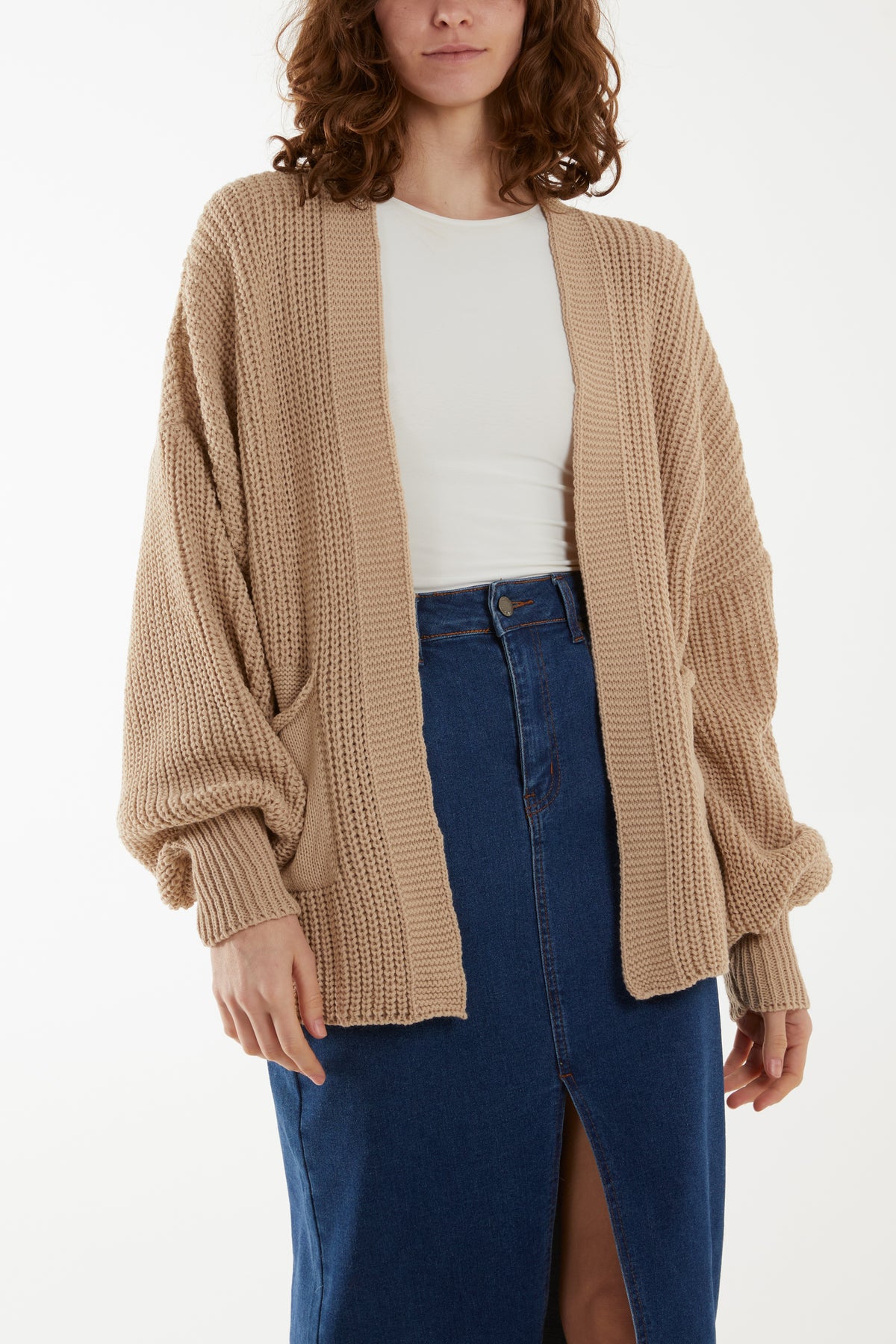 Edge To Edge Knitted Short Cardigan