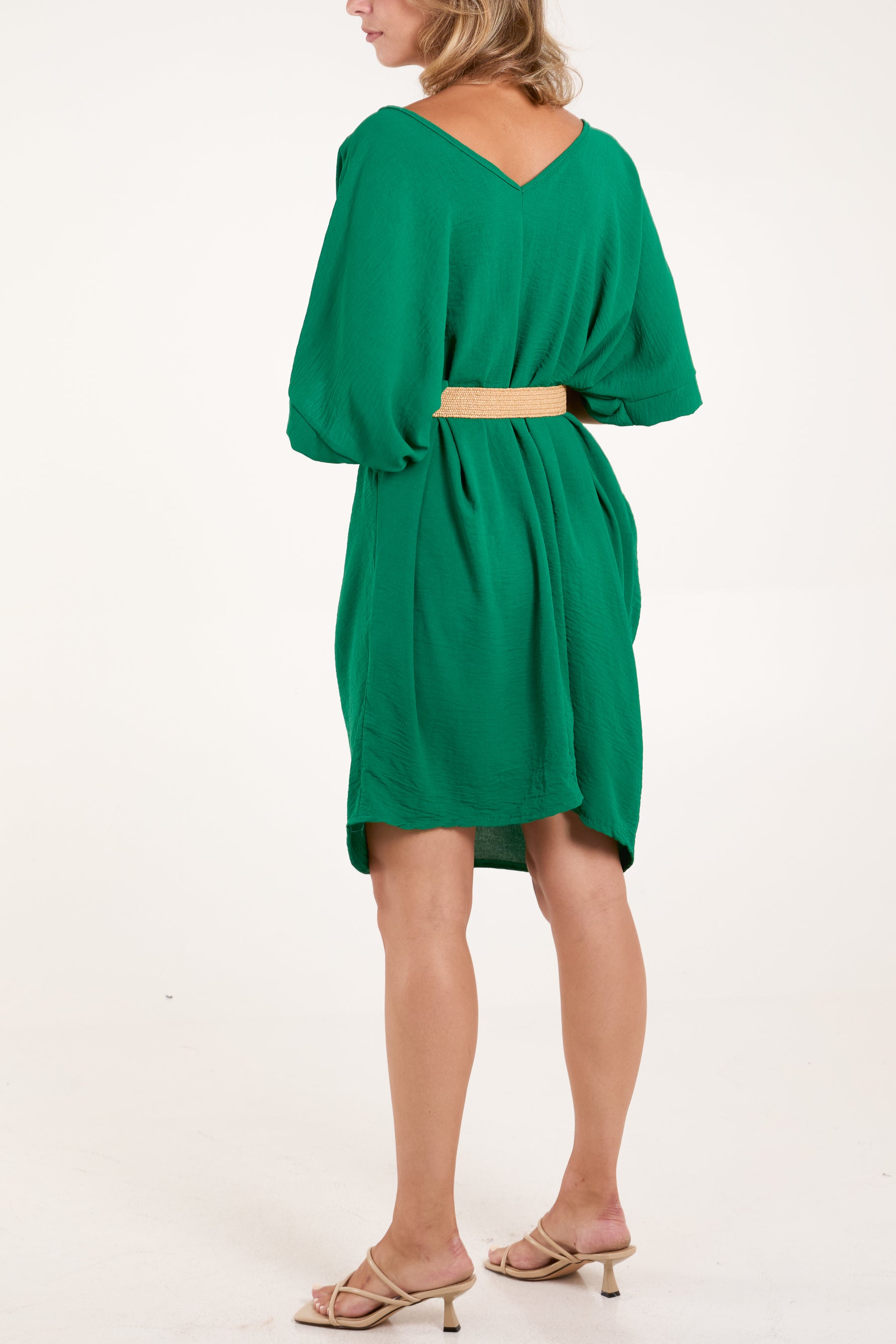 Square Buckle Stretchy Waist Braided Belt