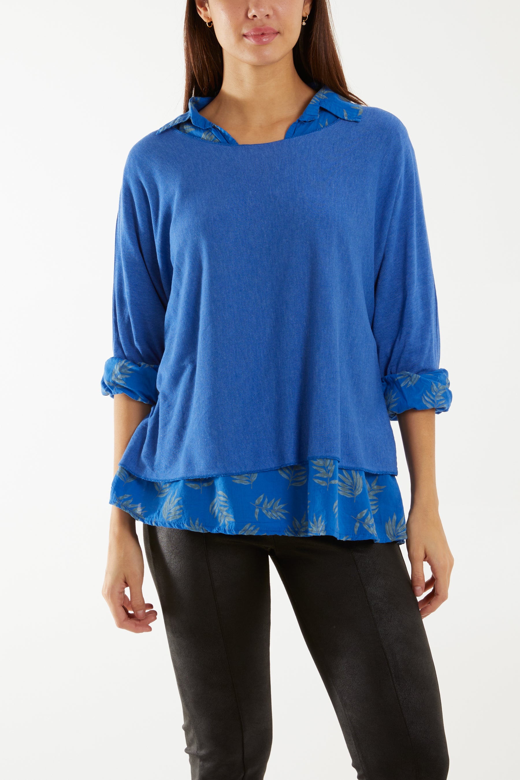 Layered jumper online shirt