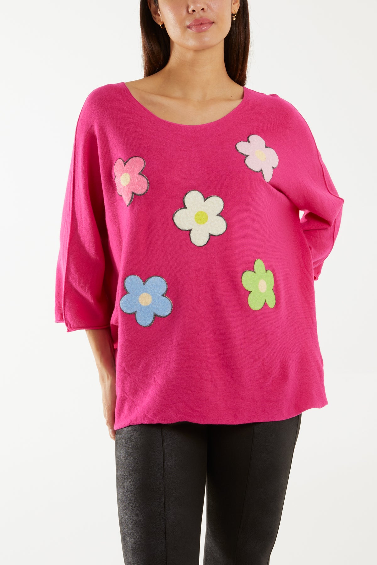 Multicolour Daisy 3/4 Sleeve Jumper