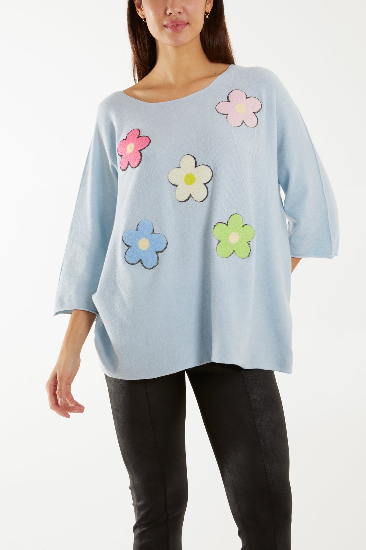Multicolour Daisy 3/4 Sleeve Jumper