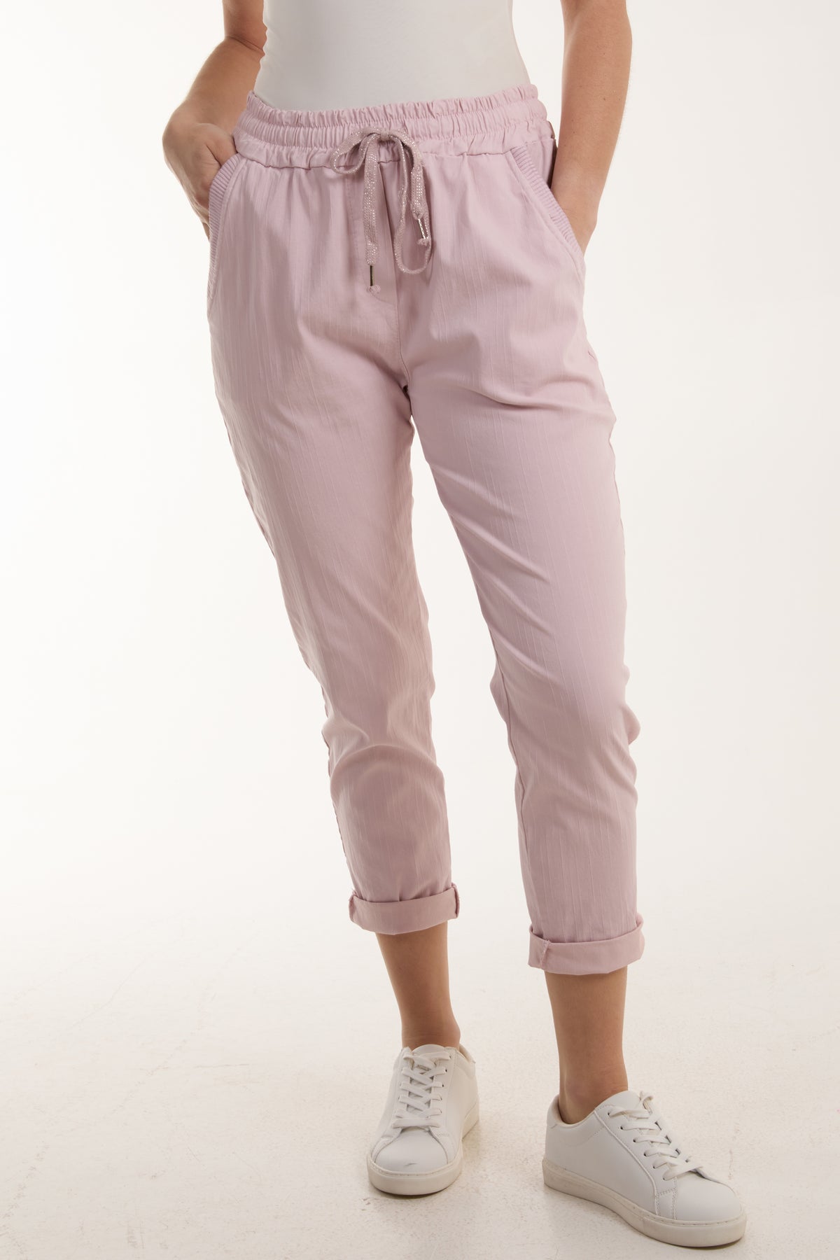 Texture Stripe Pocket Panel Trousers