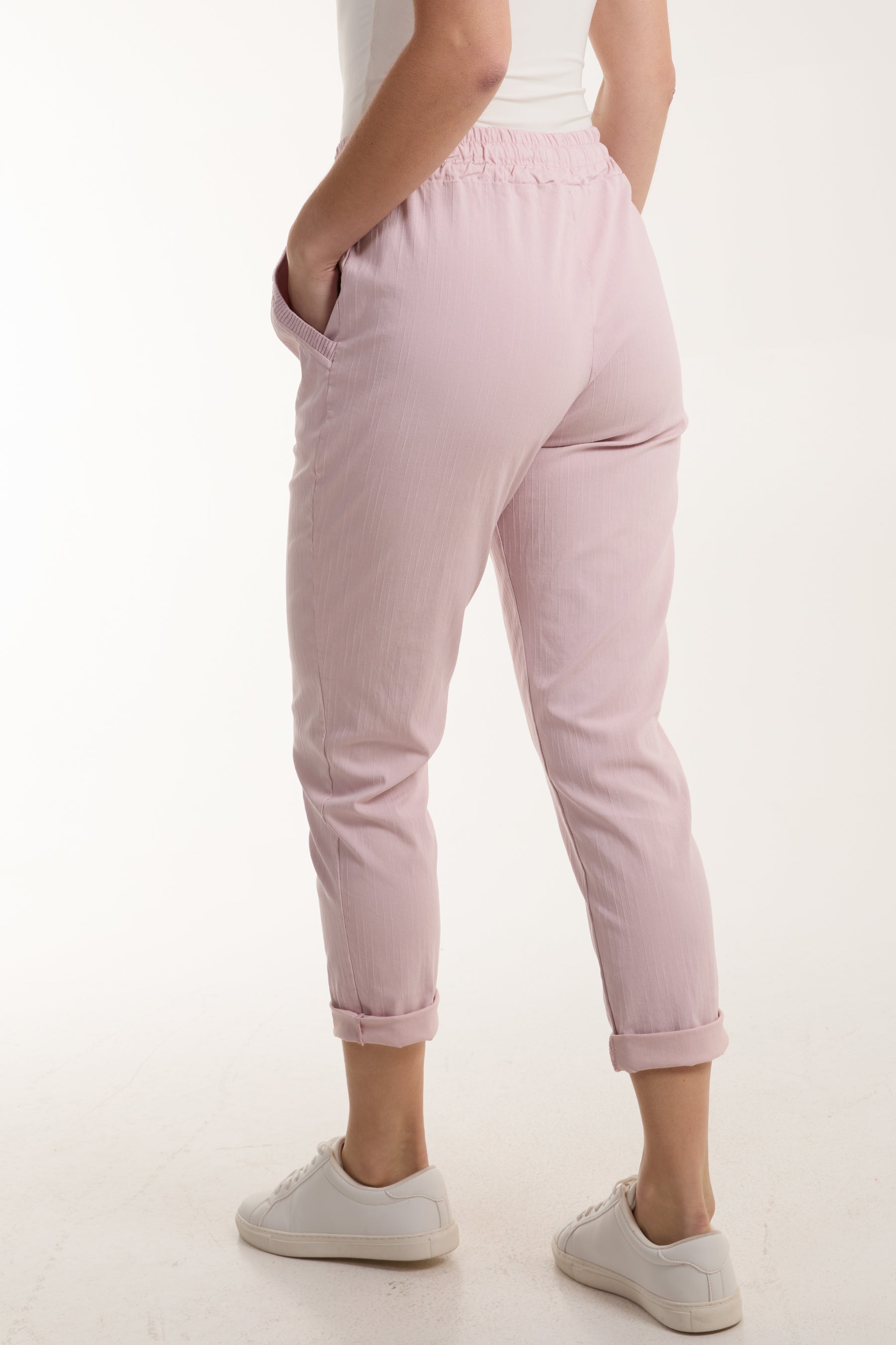 Texture Stripe Pocket Panel Trousers