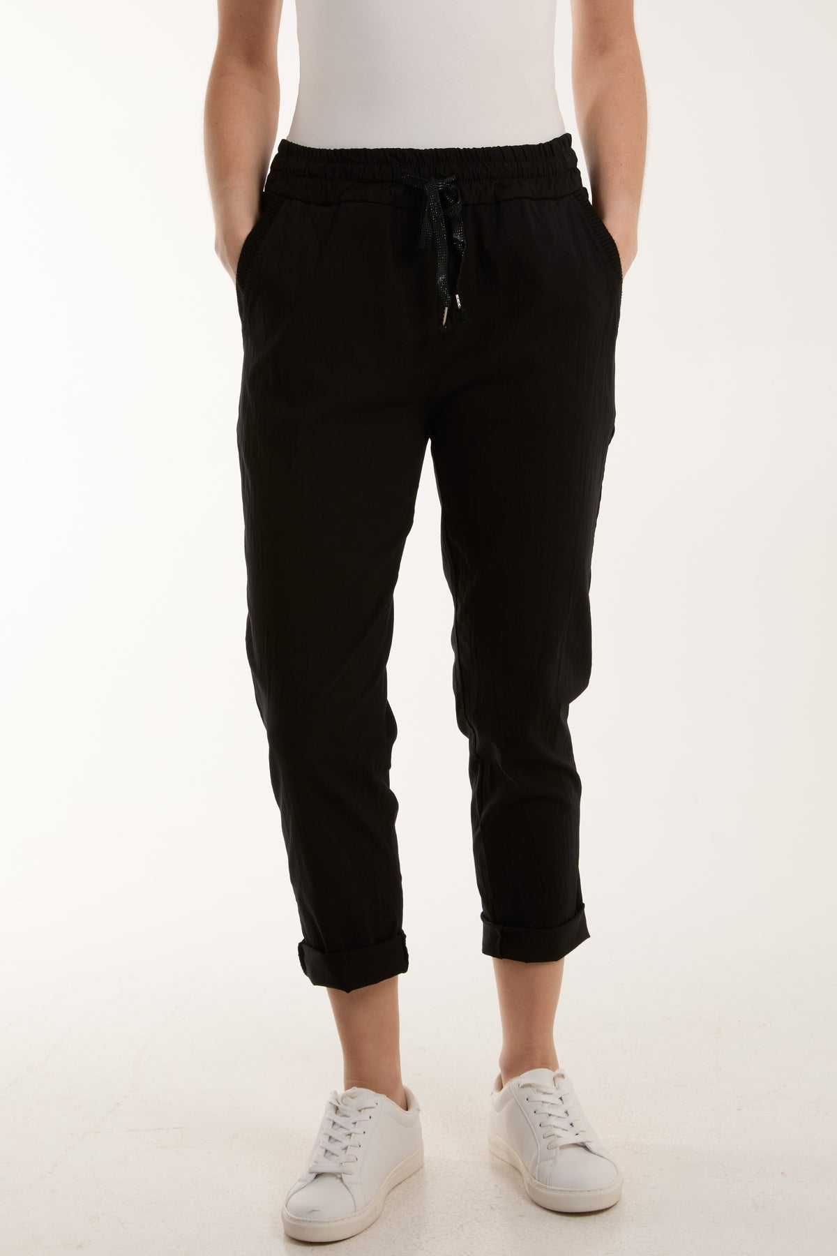 Texture Stripe Pocket Panel Trousers