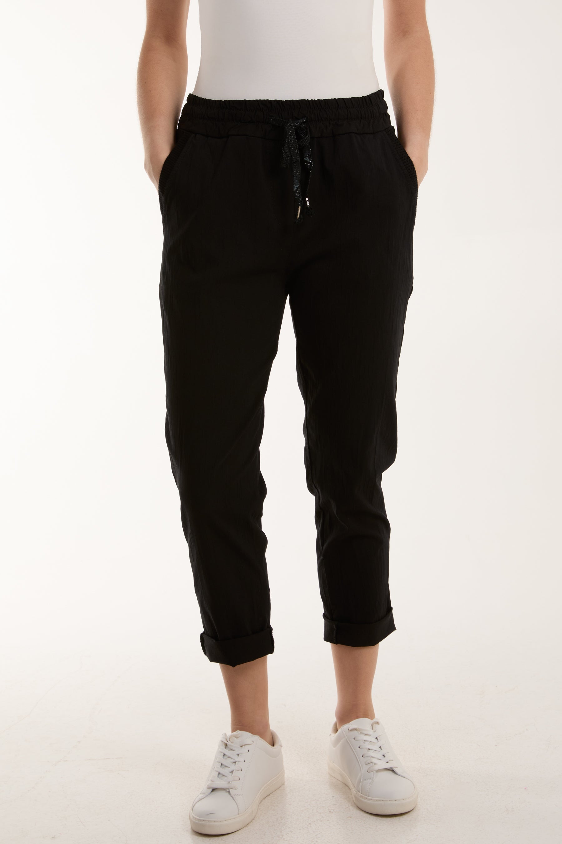 Texture Stripe Pocket Panel Trousers