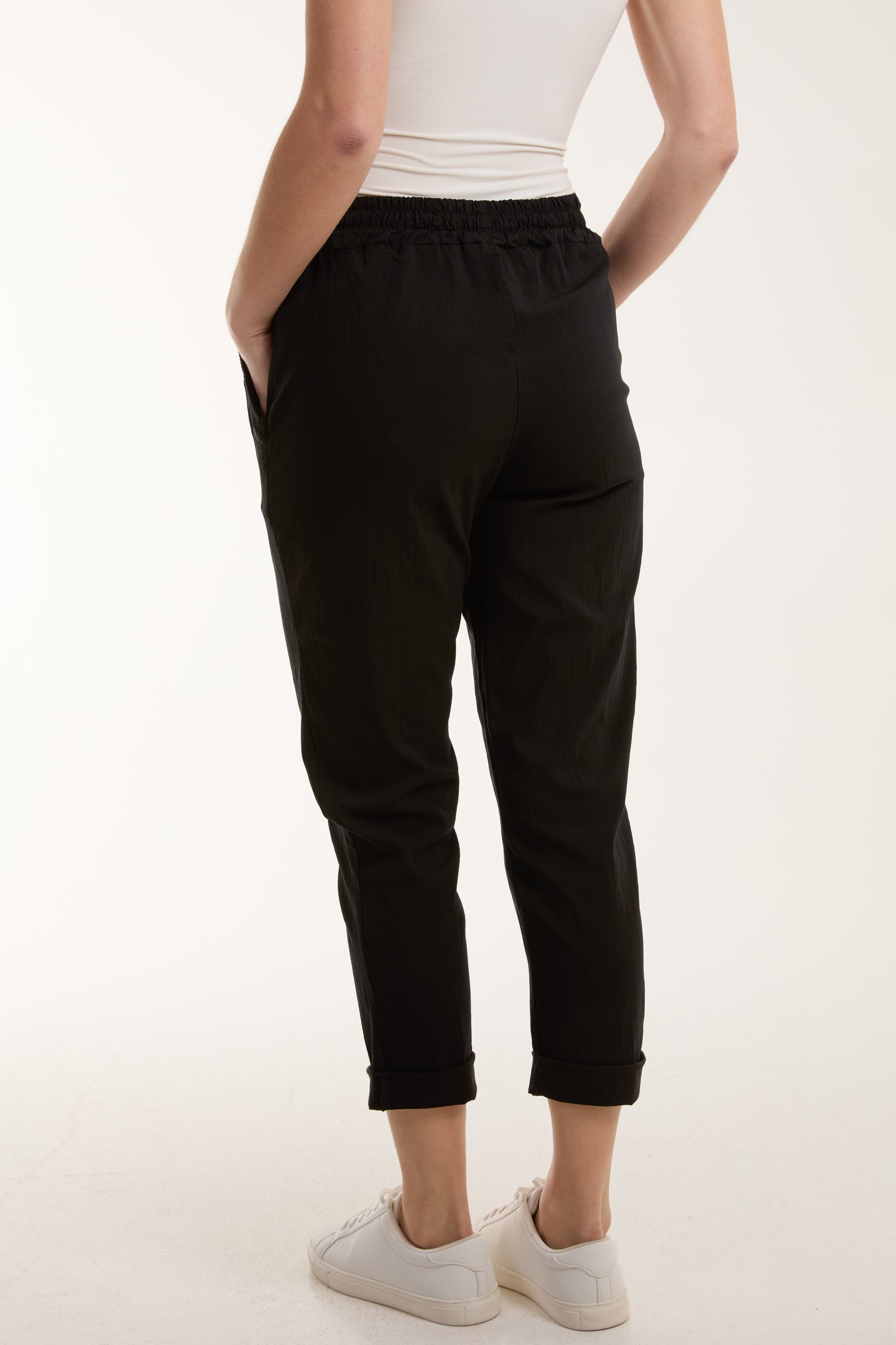 Texture Stripe Pocket Panel Trousers
