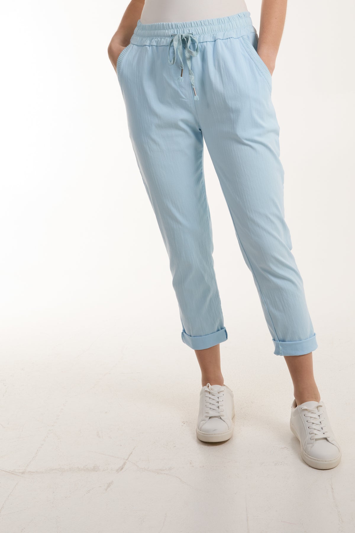 Texture Stripe Pocket Panel Trousers