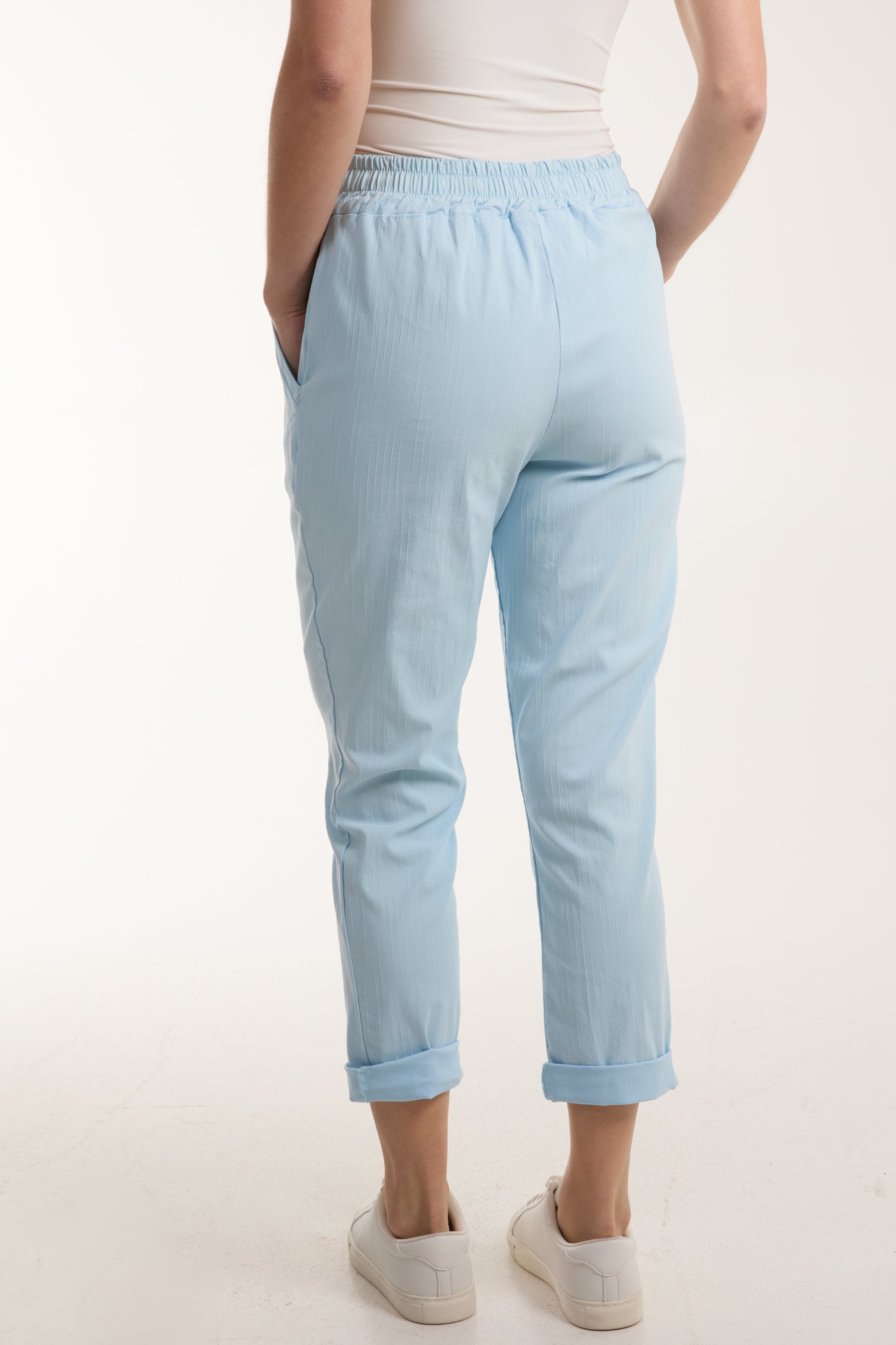 Texture Stripe Pocket Panel Trousers