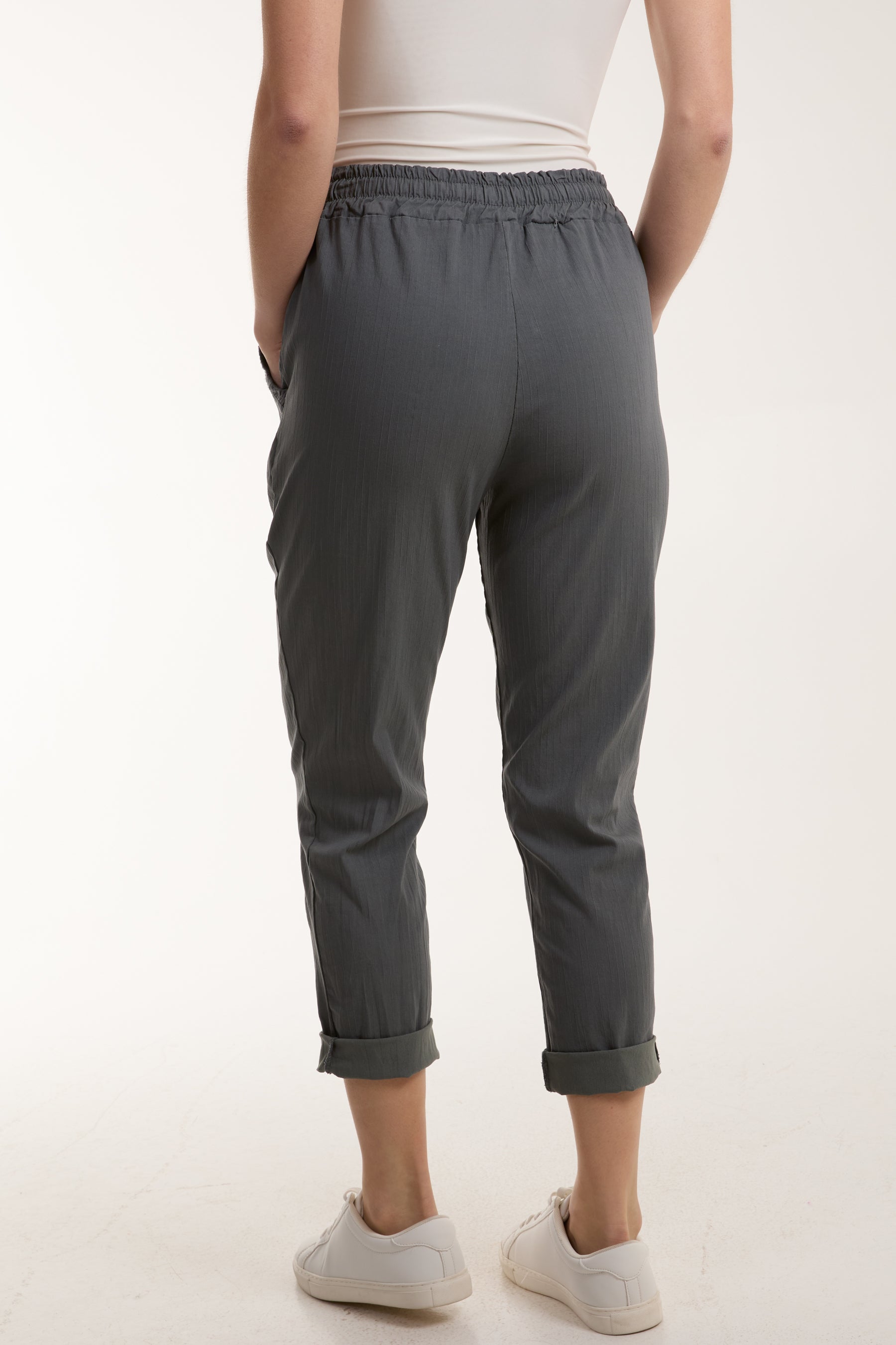 Texture Stripe Pocket Panel Trousers
