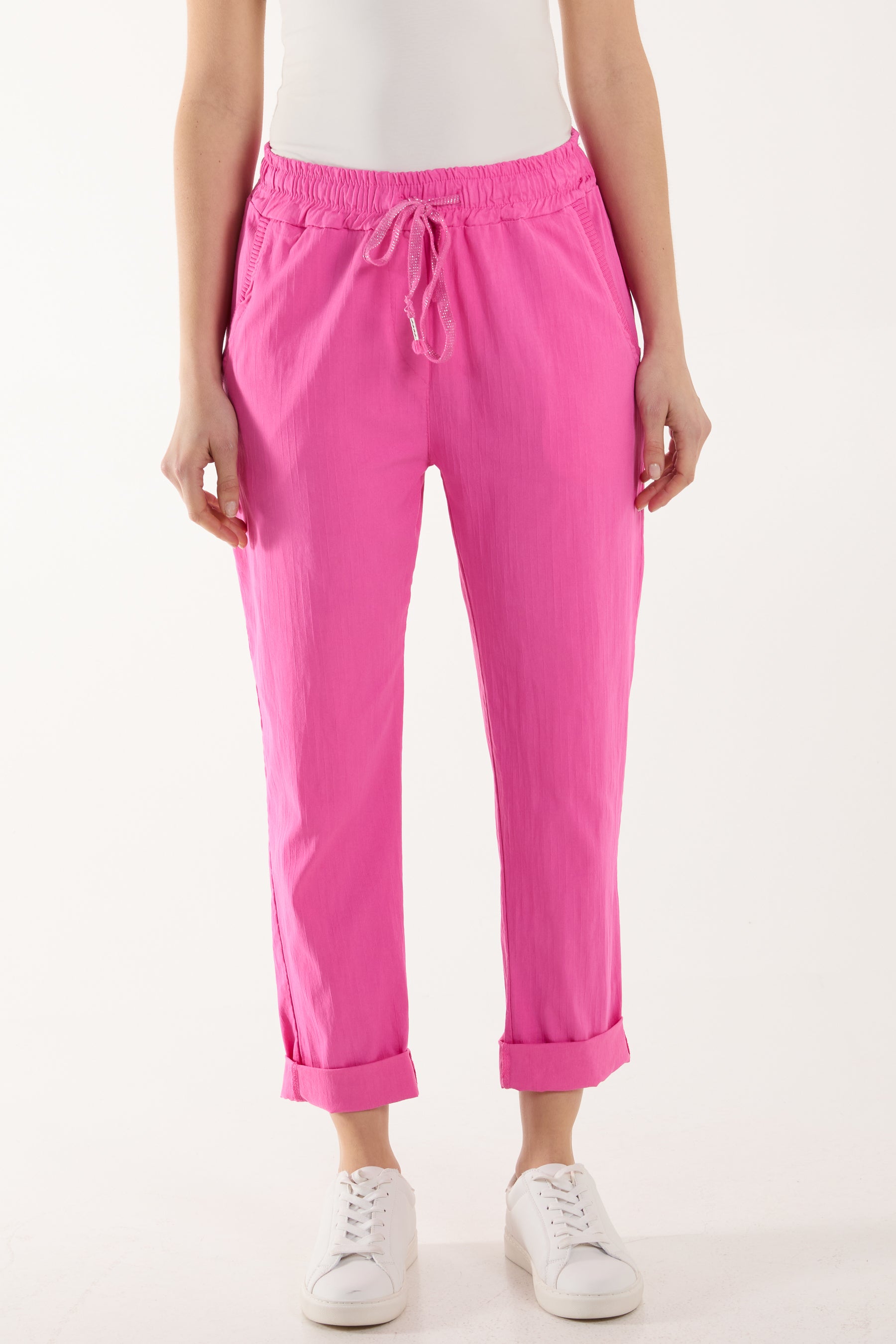 Texture Stripe Pocket Panel Trousers