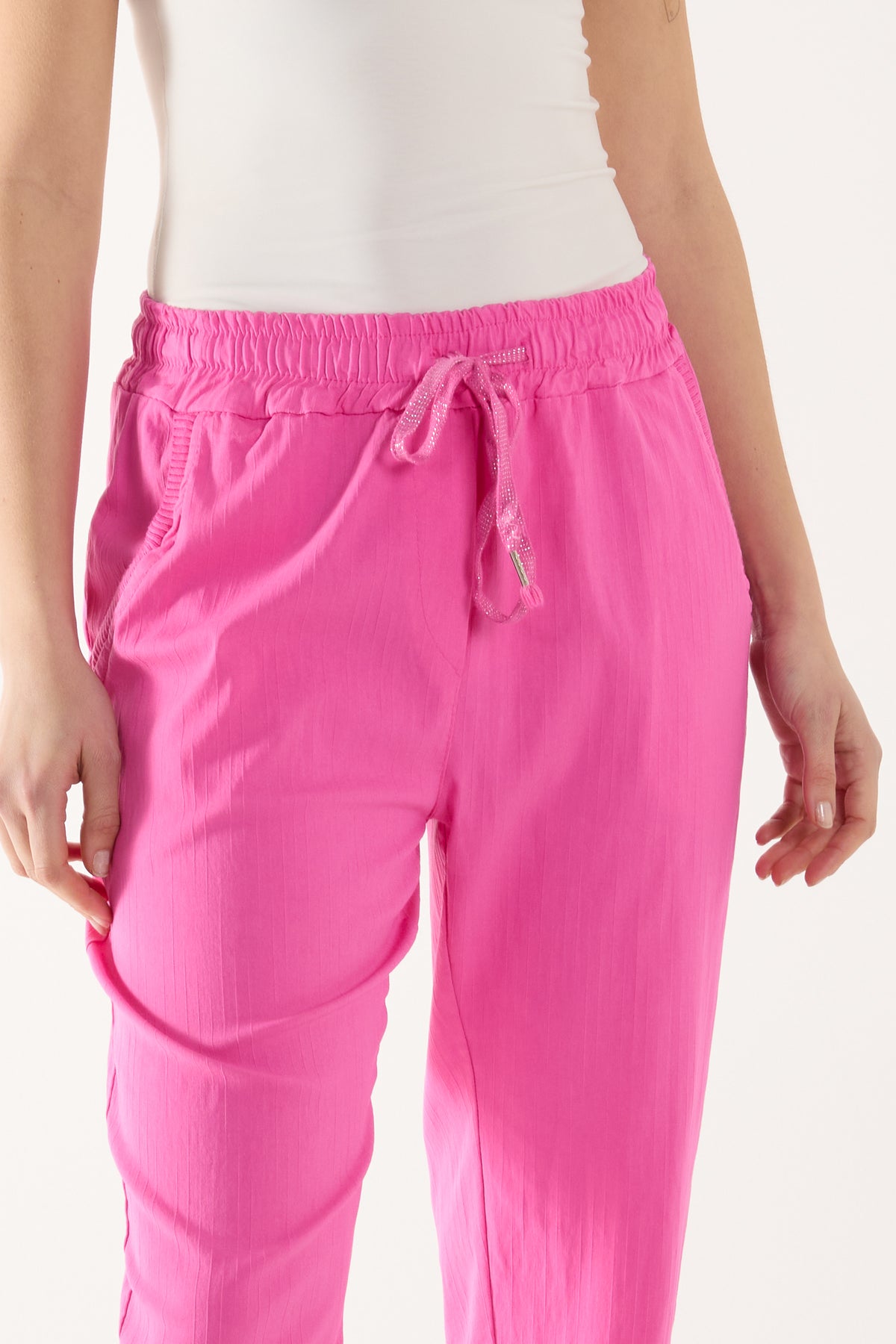 Texture Stripe Pocket Panel Trousers