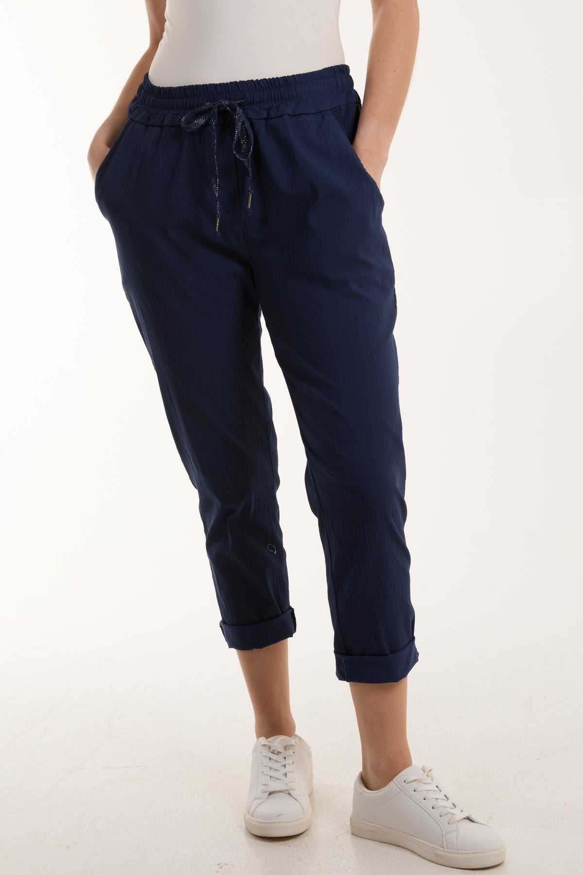 Texture Stripe Pocket Panel Trousers