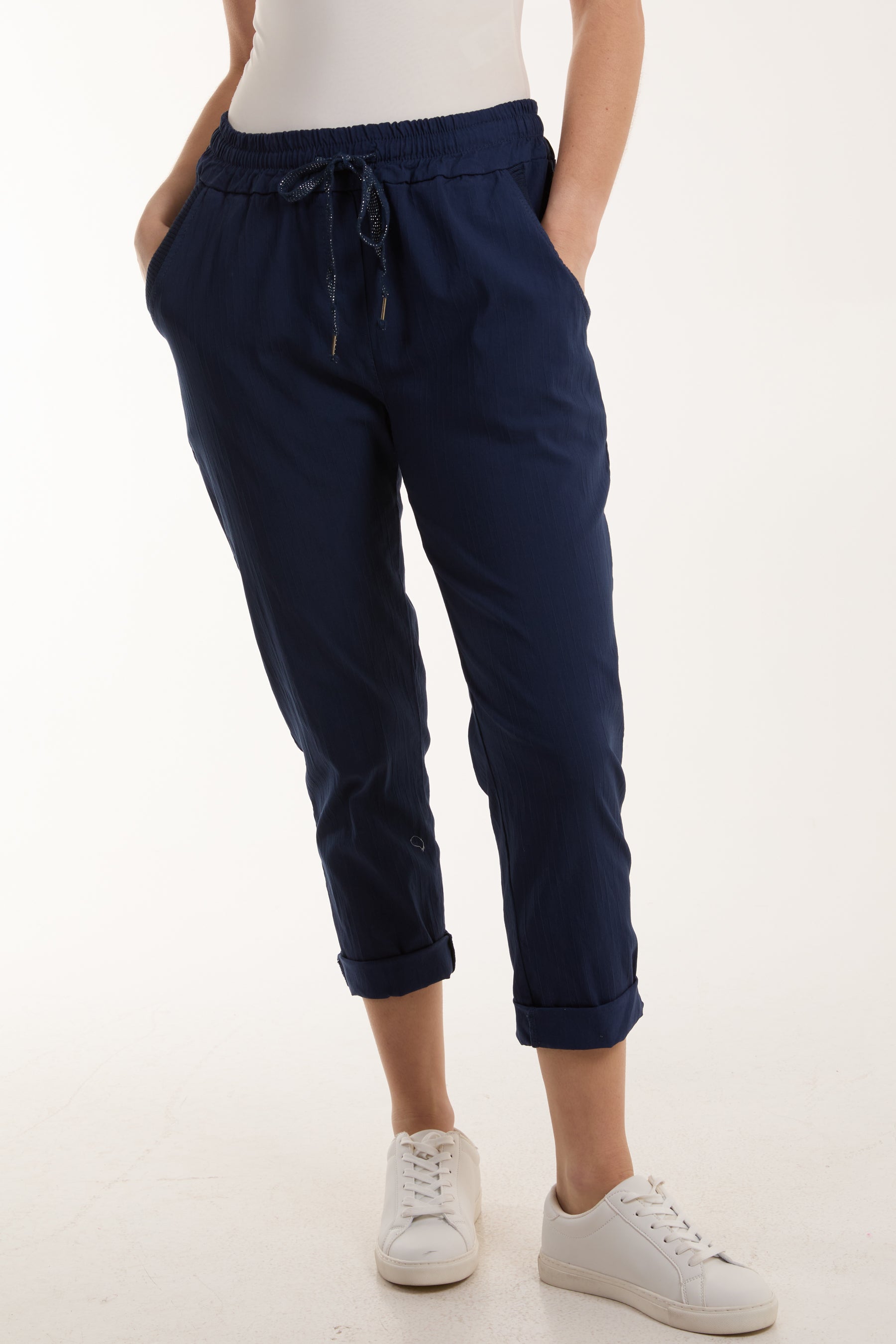 Texture Stripe Pocket Panel Trousers