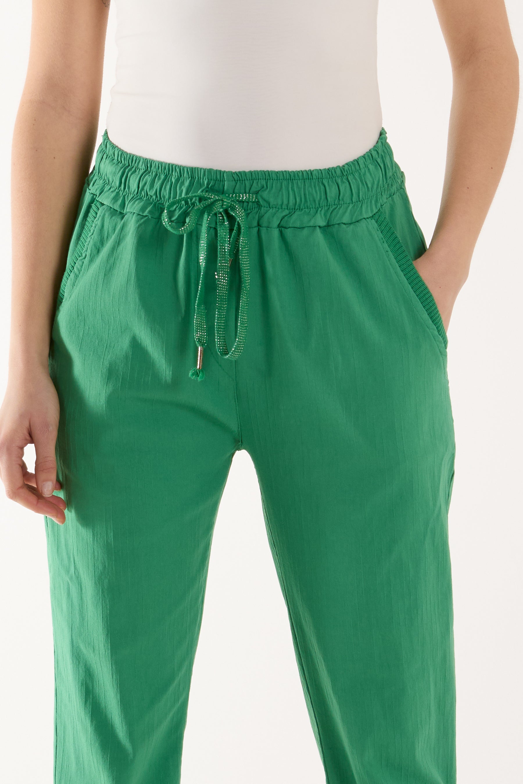 Texture Stripe Pocket Panel Trousers