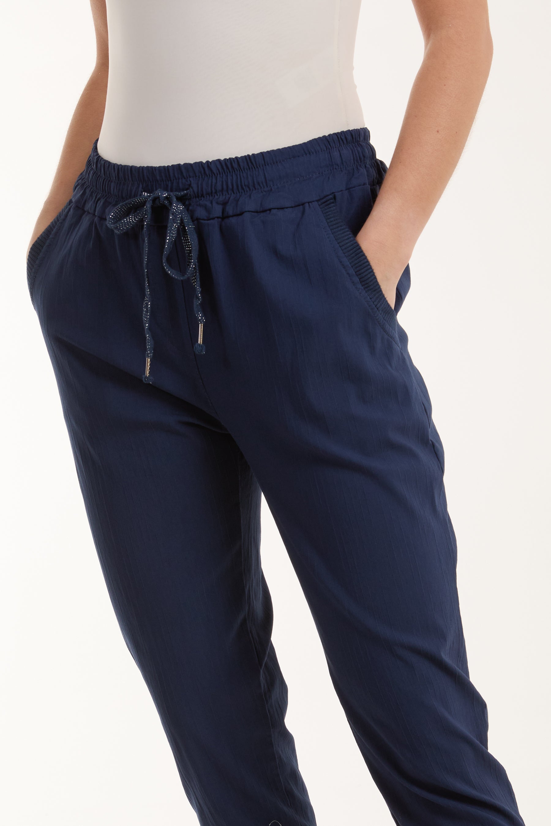 Texture Stripe Pocket Panel Trousers
