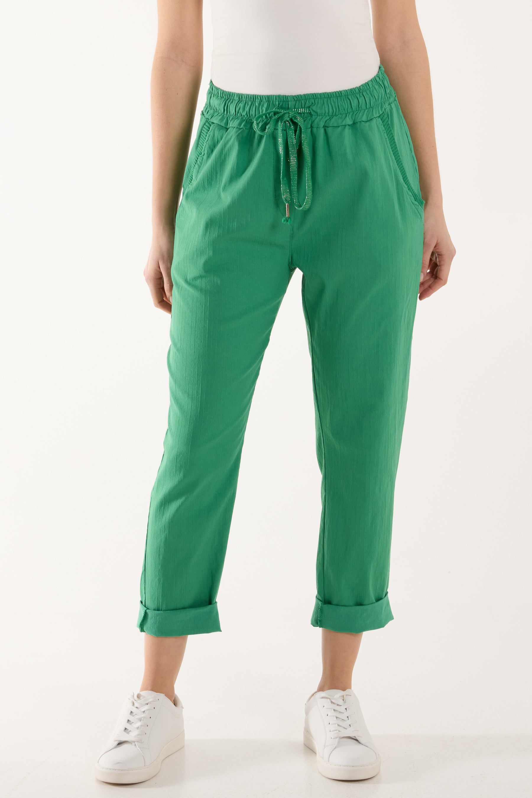 Texture Stripe Pocket Panel Trousers