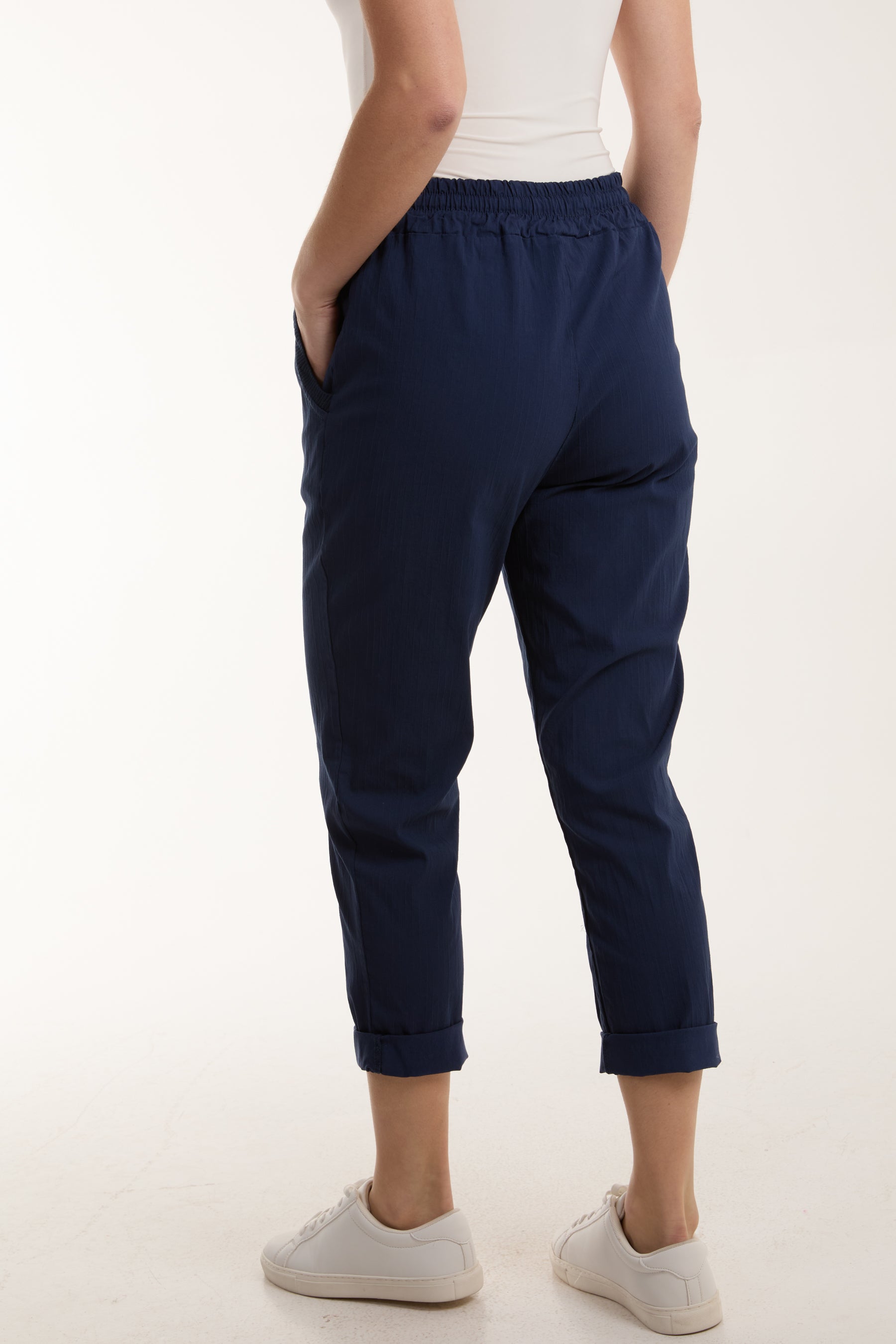 Texture Stripe Pocket Panel Trousers