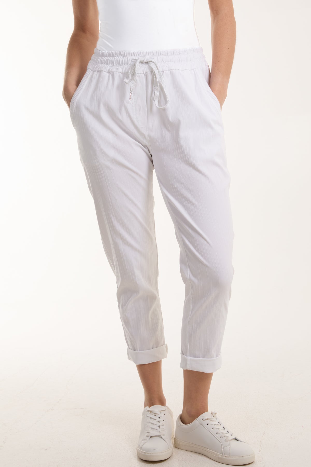 Texture Stripe Pocket Panel Trousers