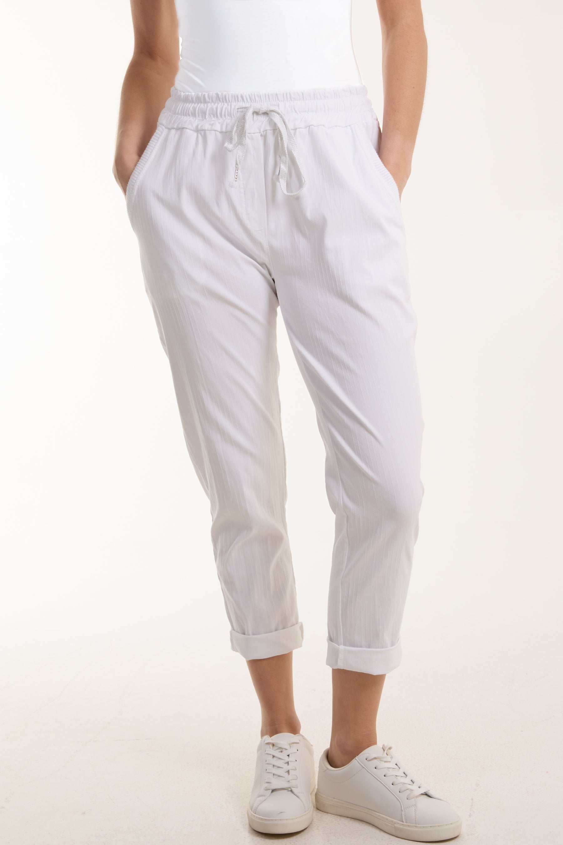 Texture Stripe Pocket Panel Trousers