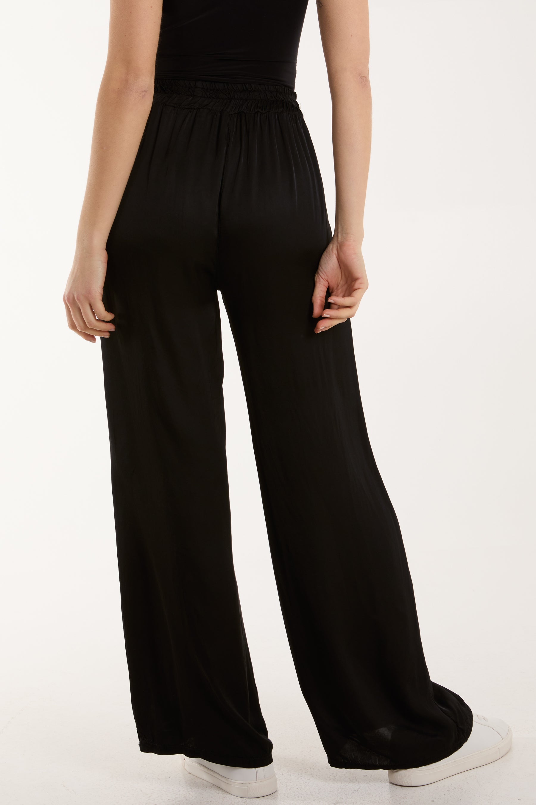 Satin Wide Leg Trousers