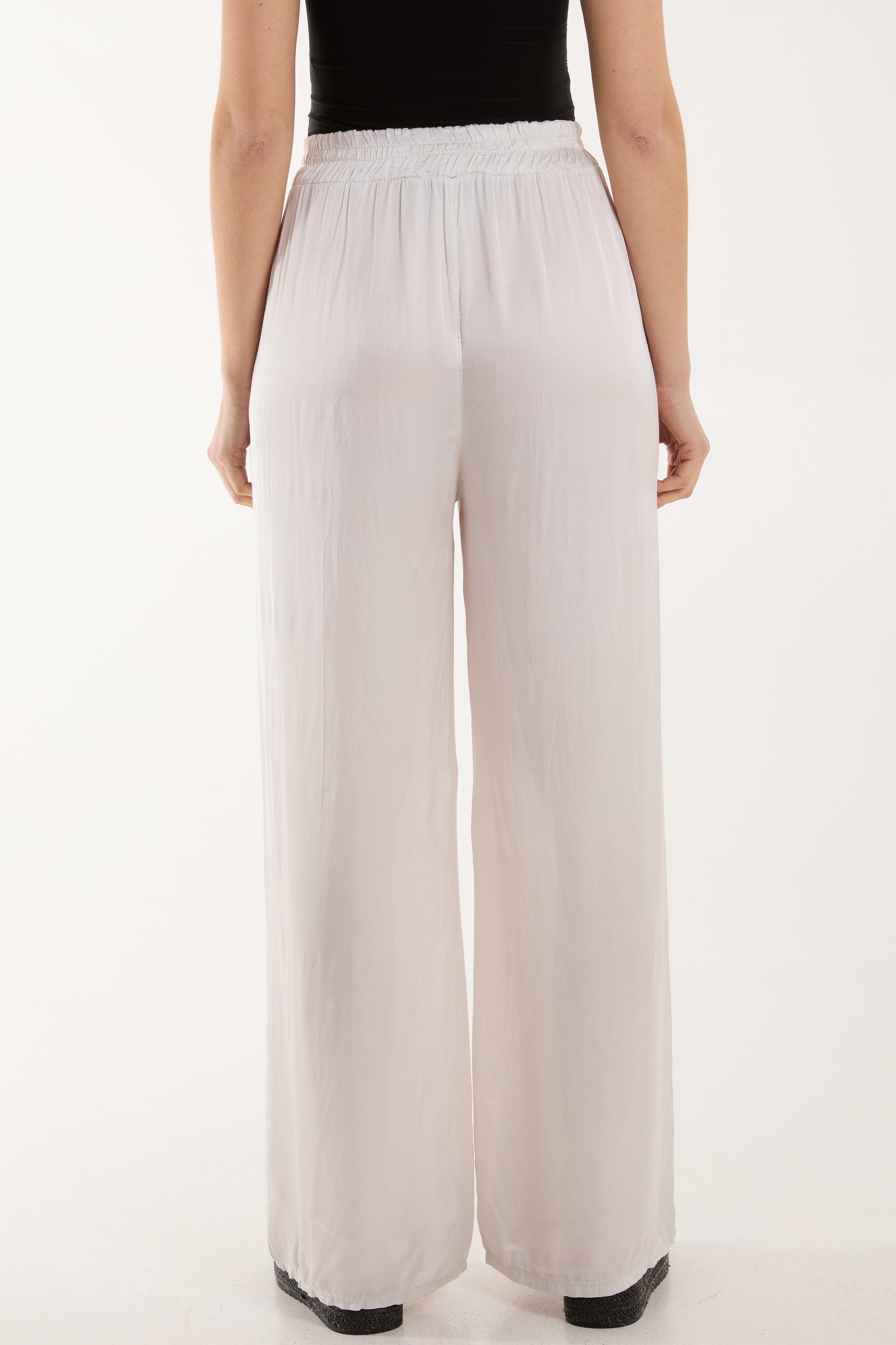 Satin Wide Leg Trousers