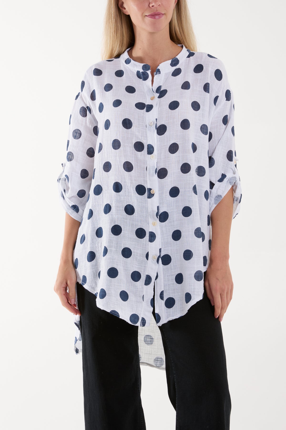 Polka Dot Cotton Shirt