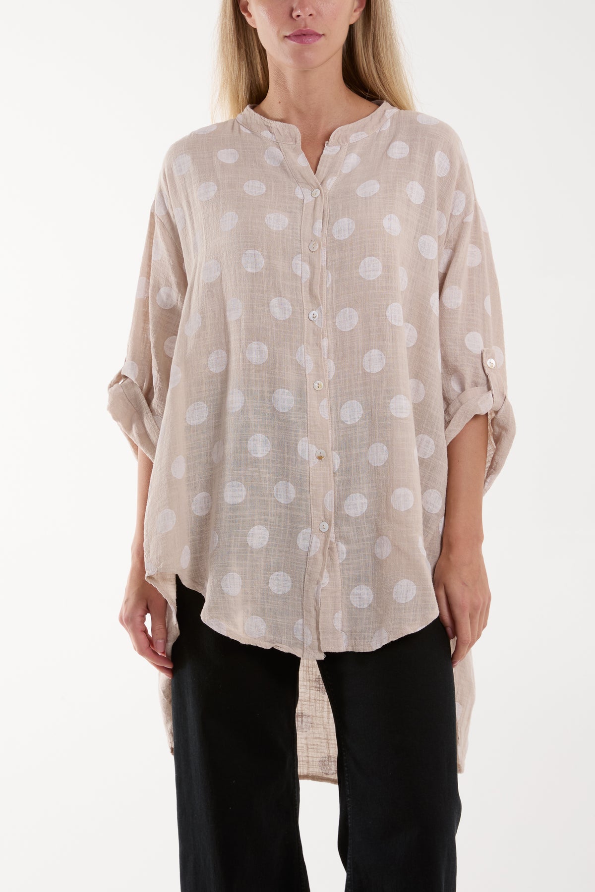 Polka Dot Cotton Shirt