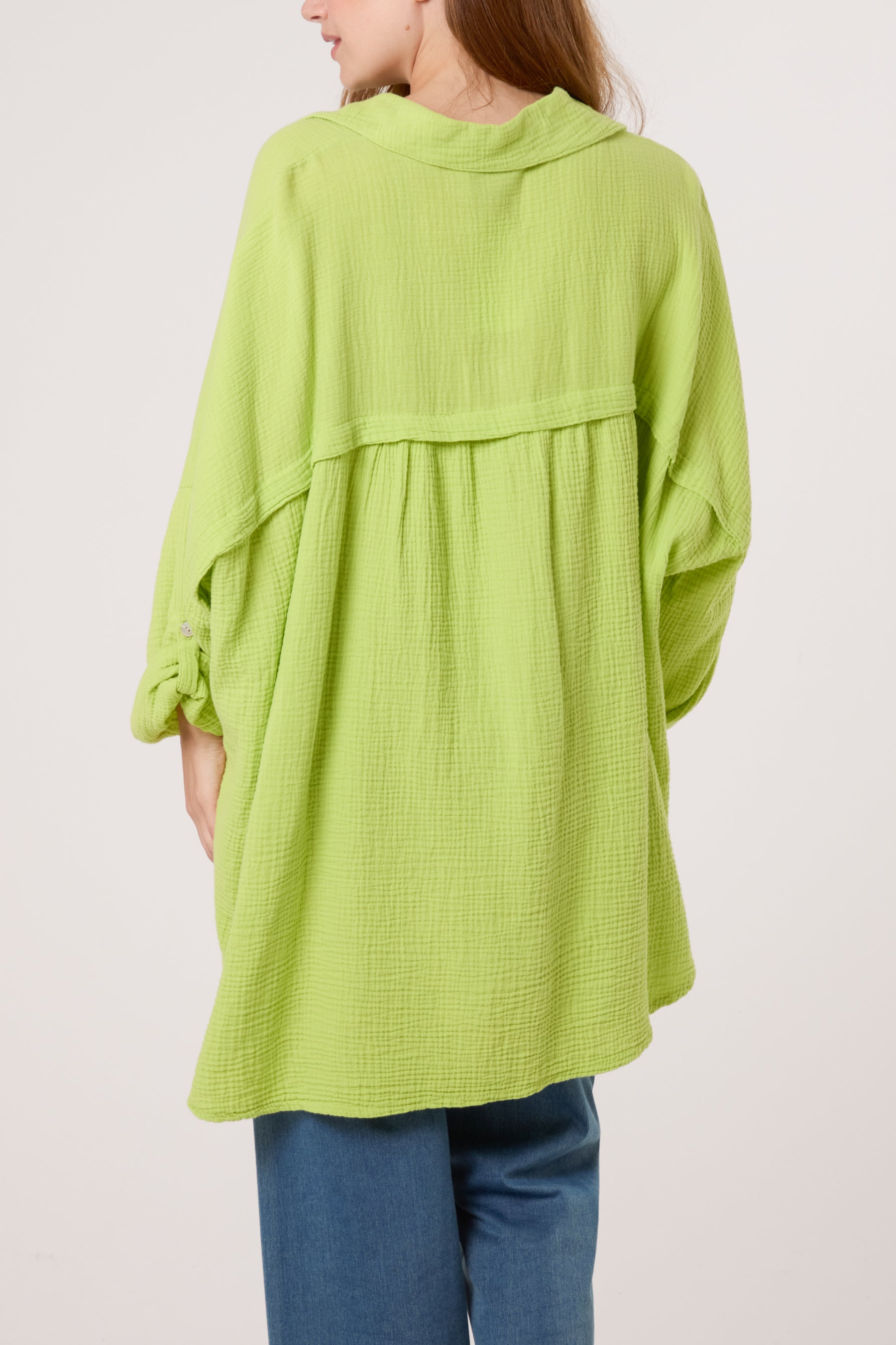 Cheesecloth Batwing Shirt