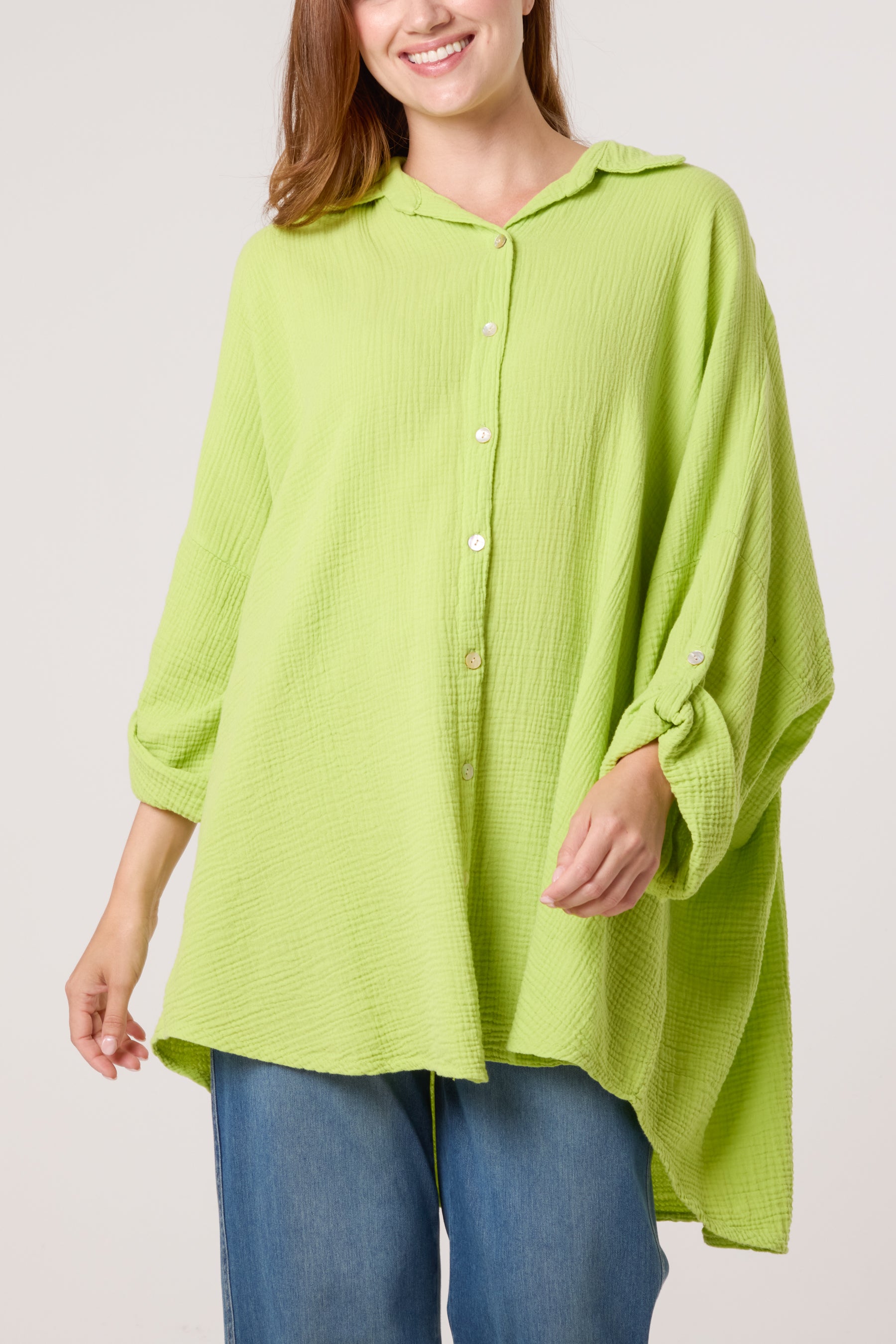 Cheesecloth Batwing Shirt