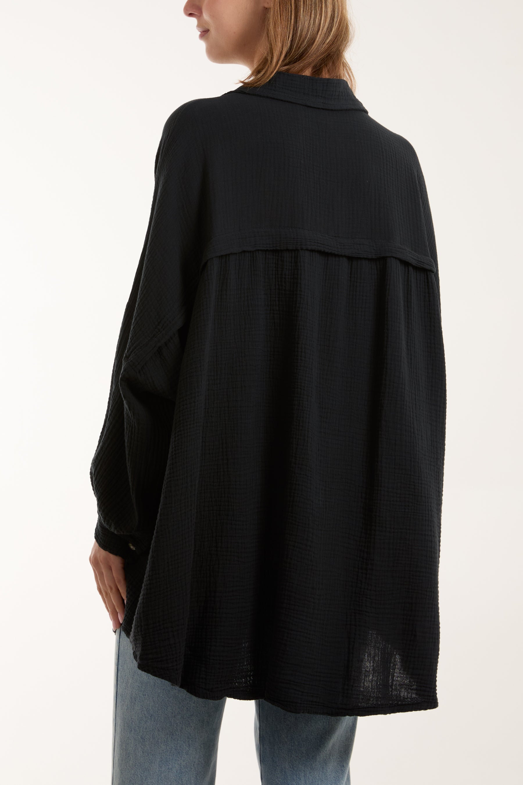 Cheesecloth Batwing Shirt