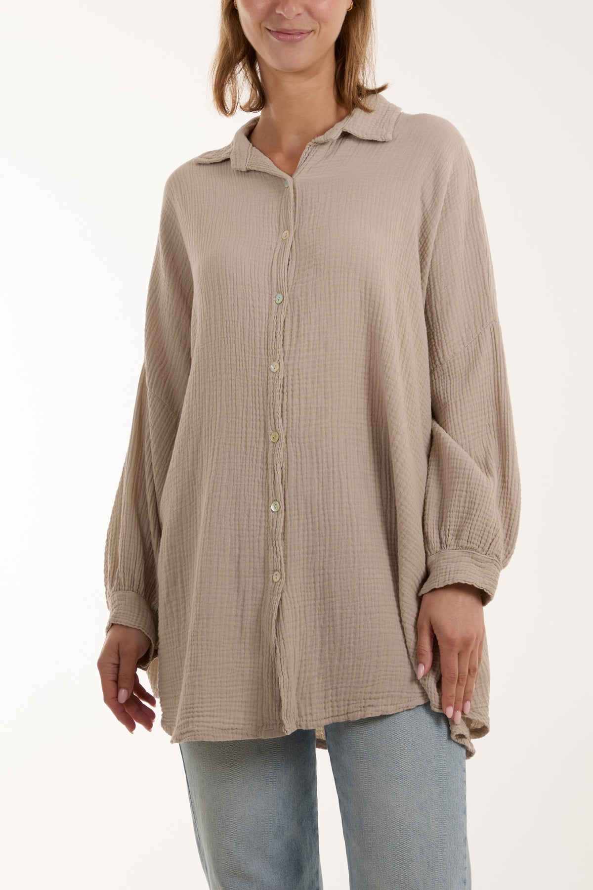 Cheesecloth Batwing Shirt