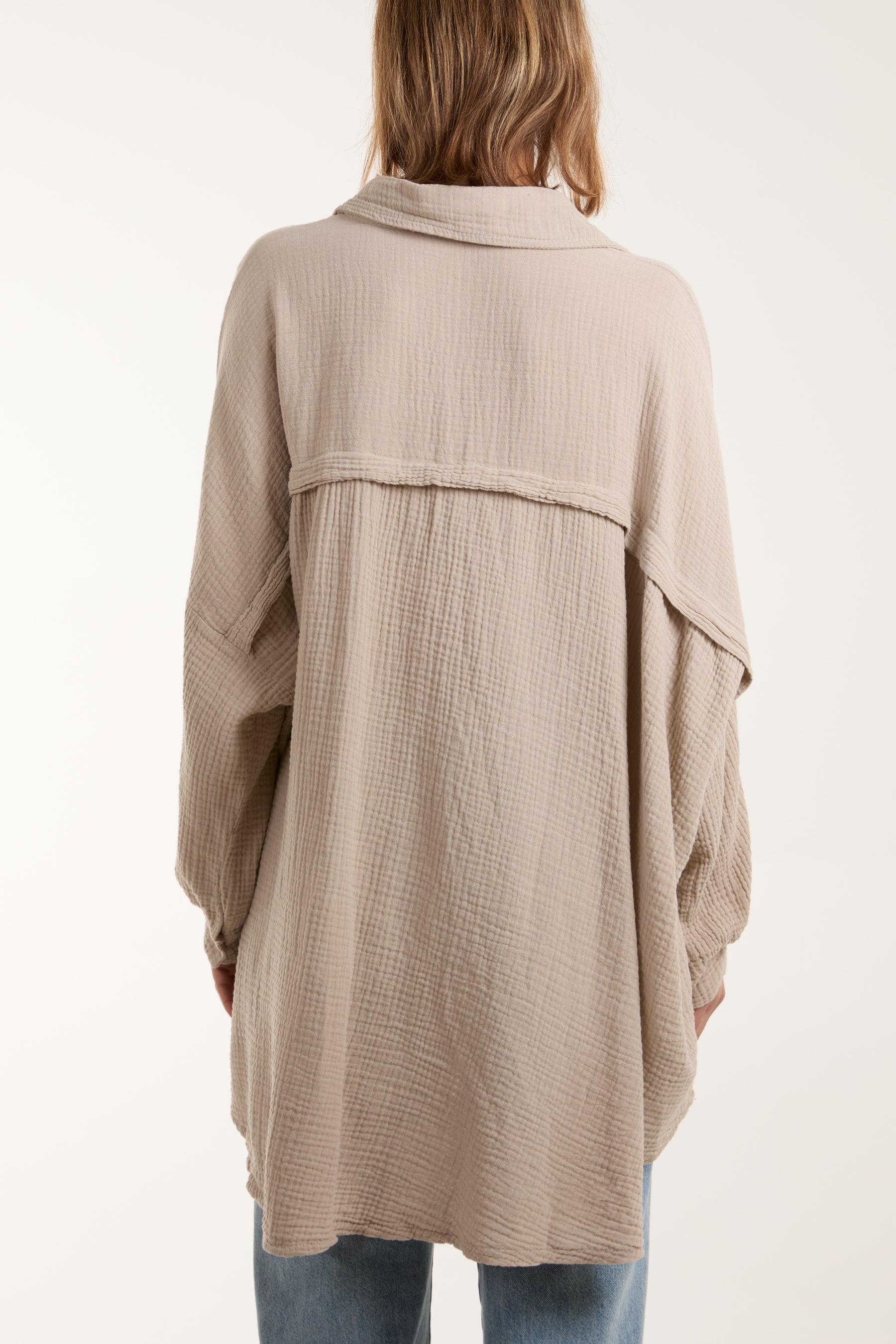 Cheesecloth Batwing Shirt
