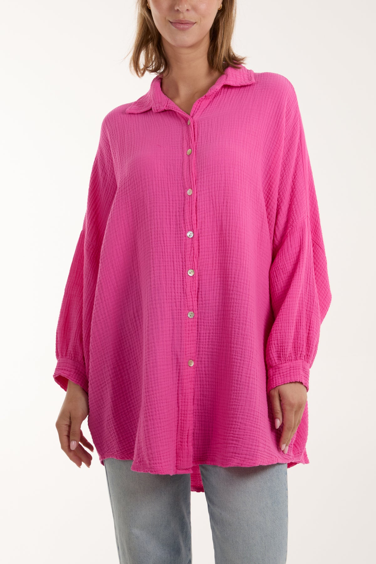Cheesecloth Batwing Shirt