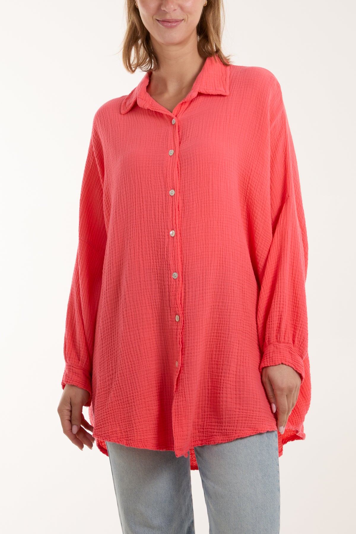 Cheesecloth Batwing Shirt