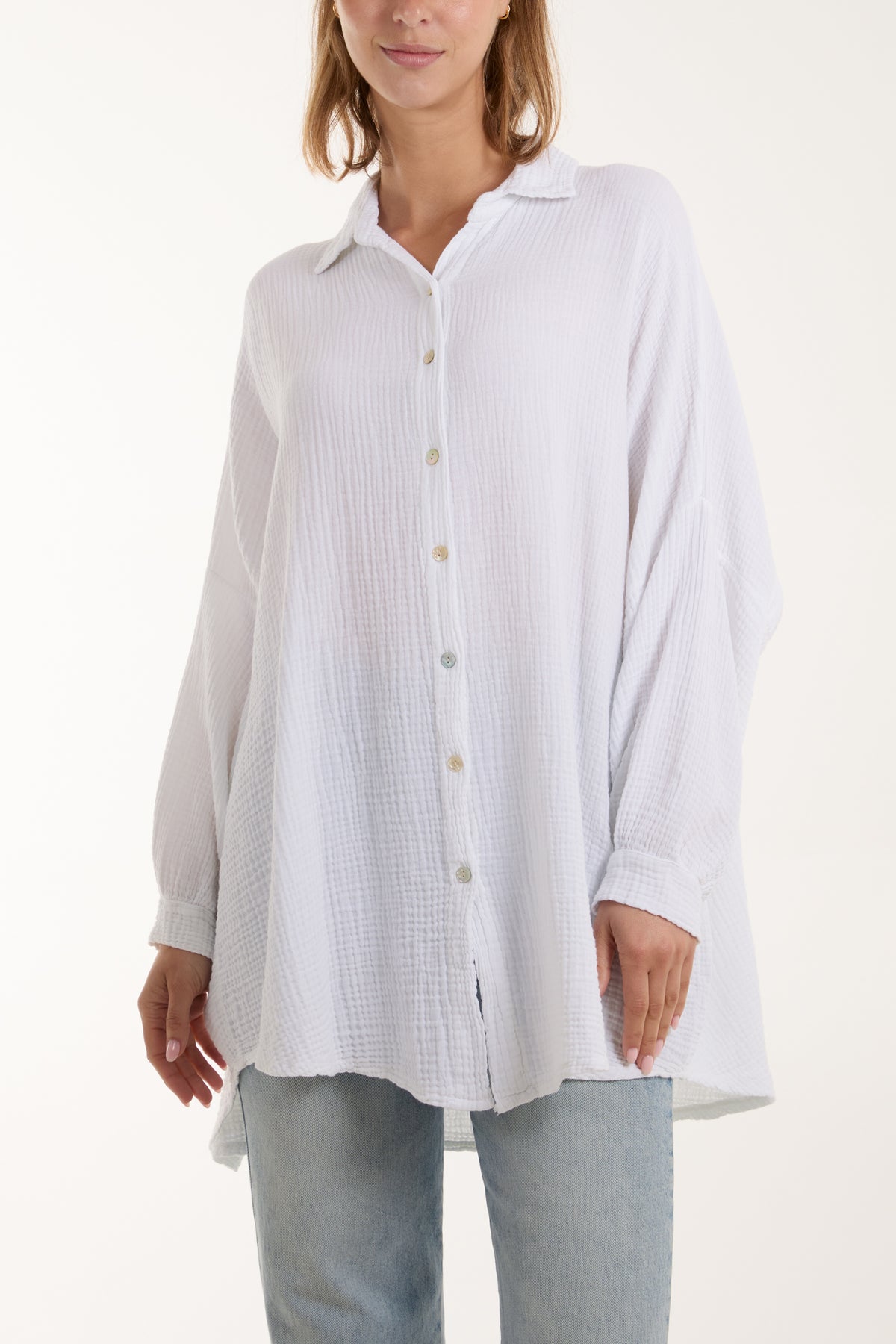 Cheesecloth Batwing Shirt