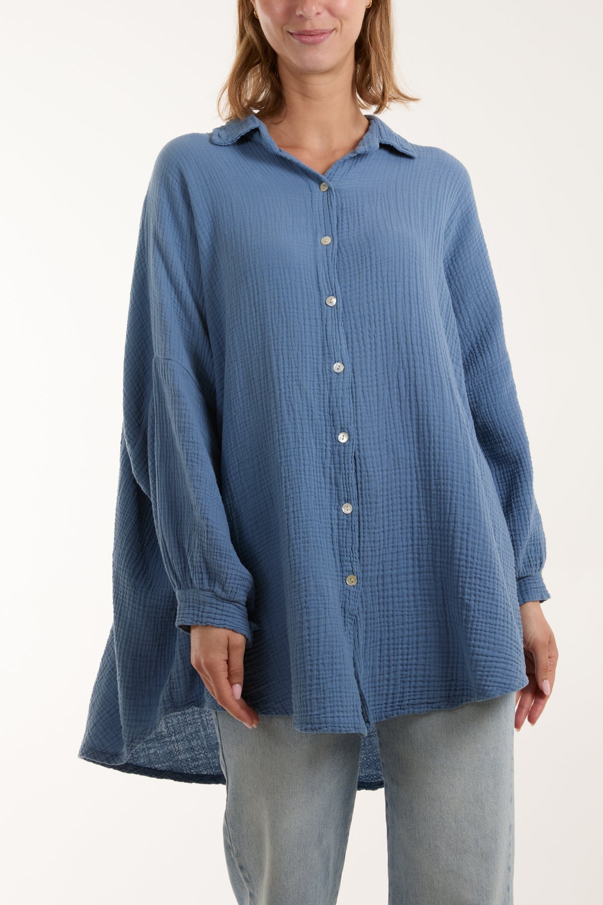 Cheesecloth Batwing Shirt