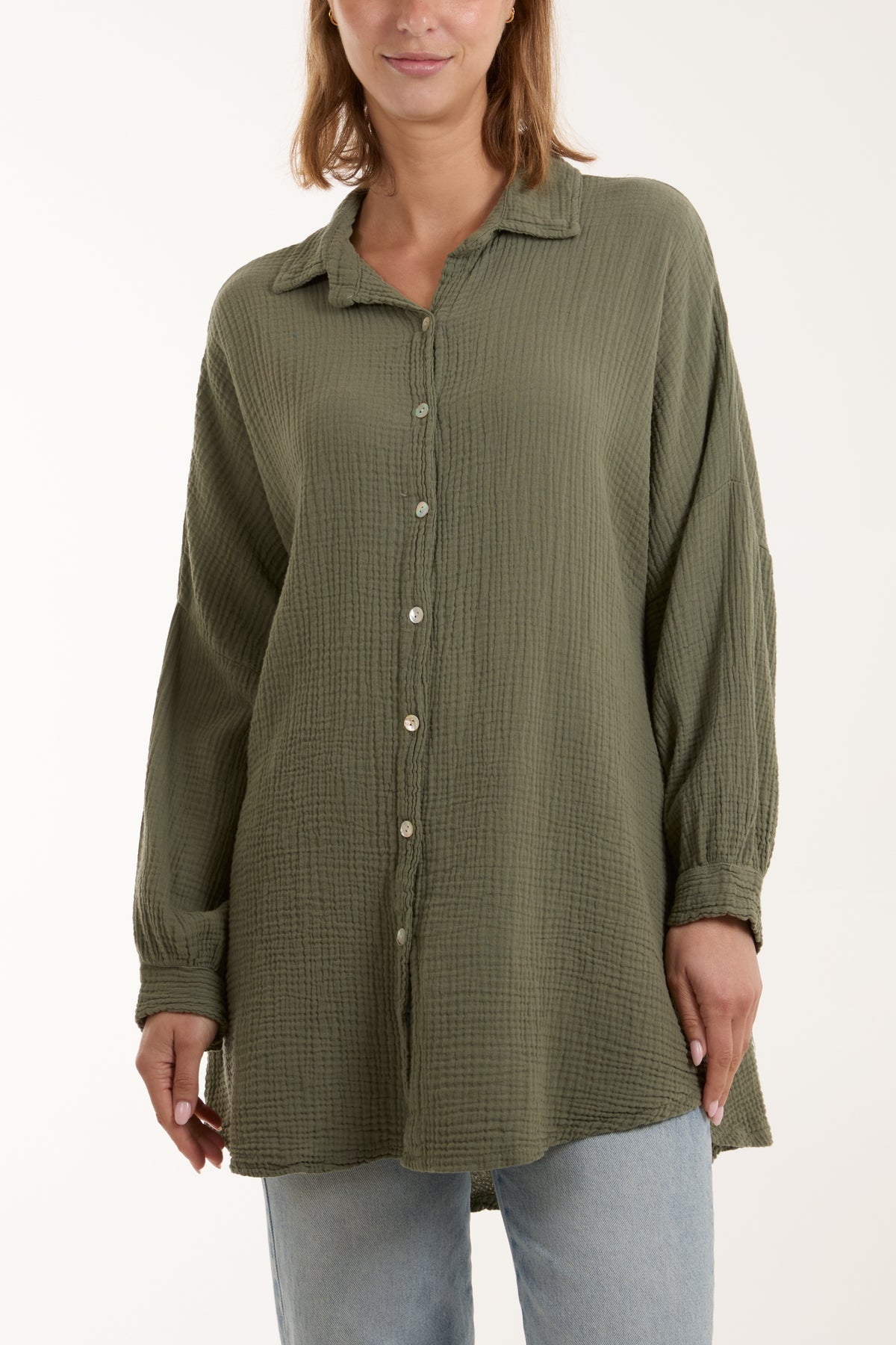 Cheesecloth Batwing Shirt