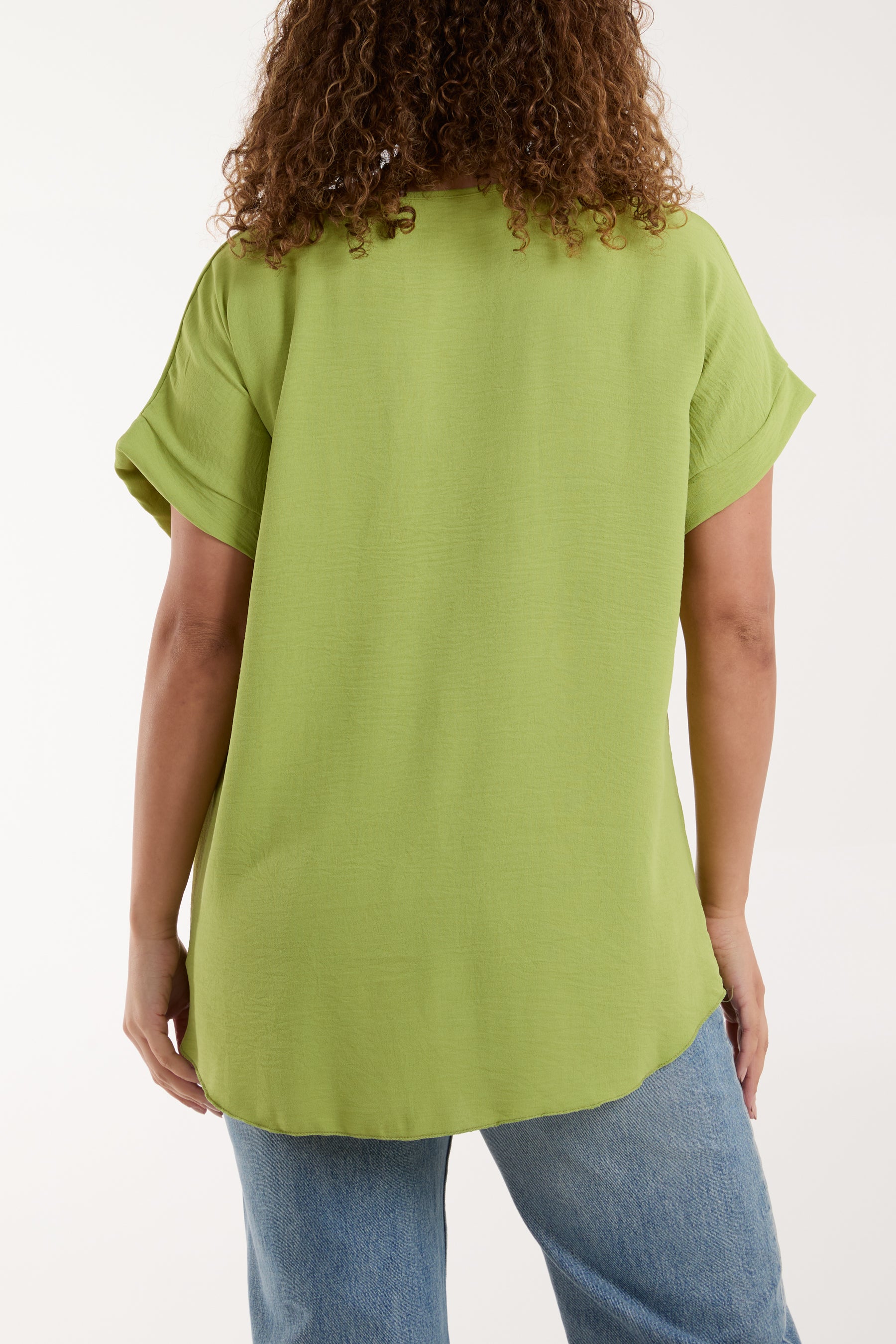Necklace V-Neck Crossover Top