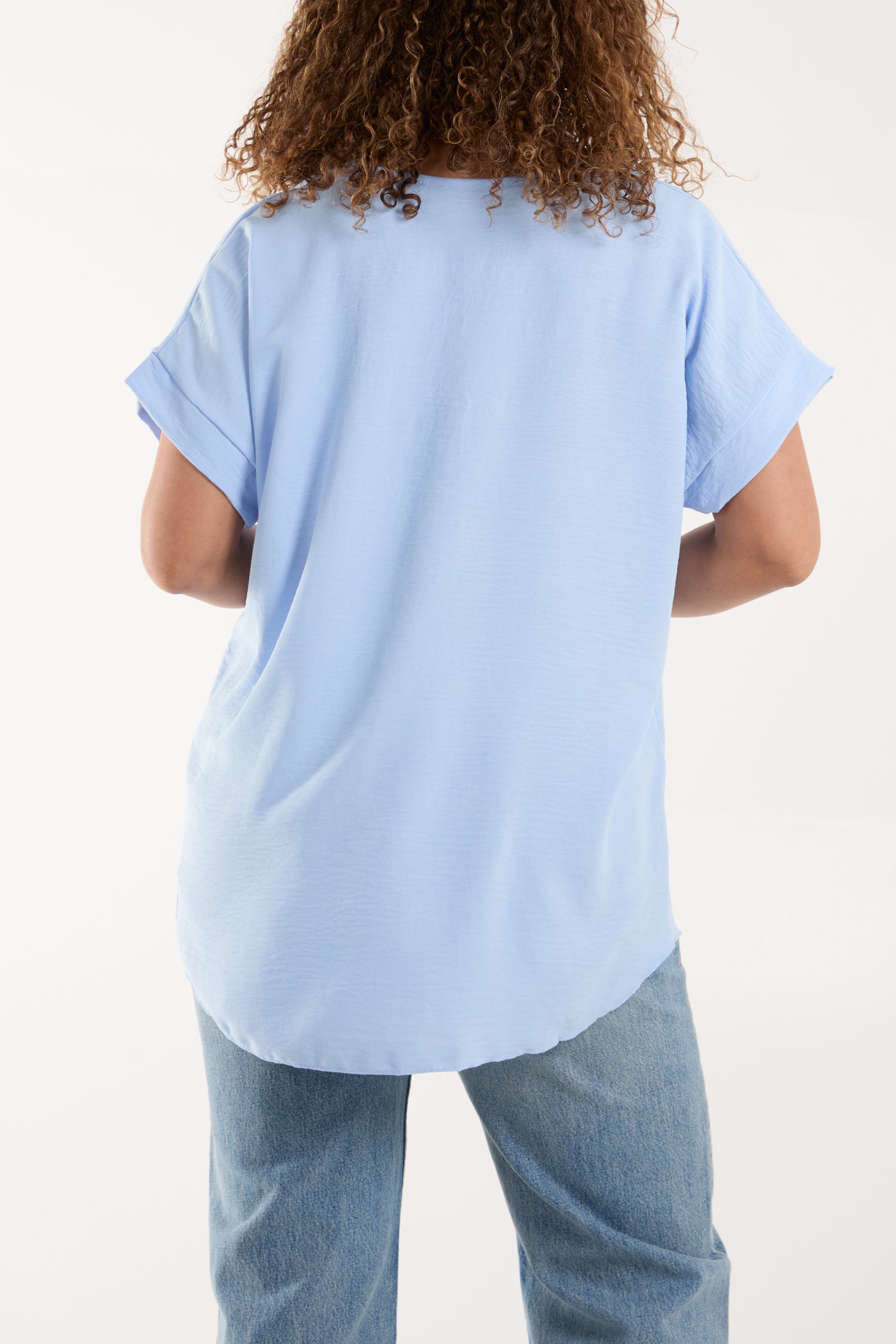 Necklace V-Neck Crossover Top
