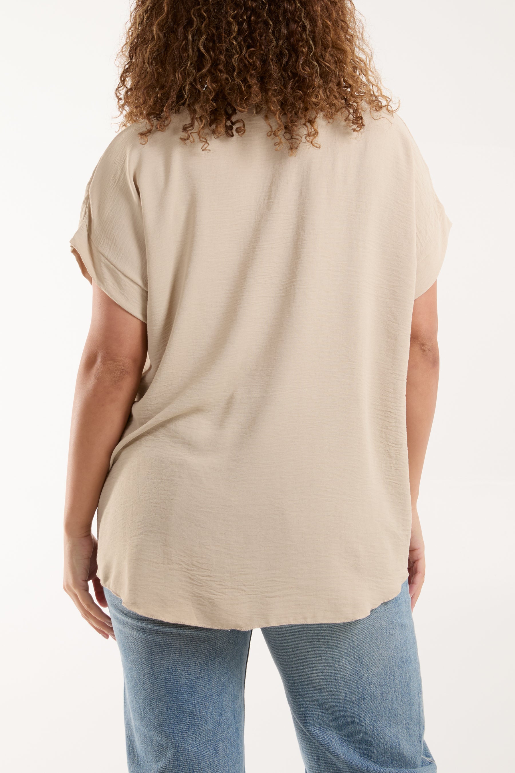 Necklace V-Neck Crossover Top
