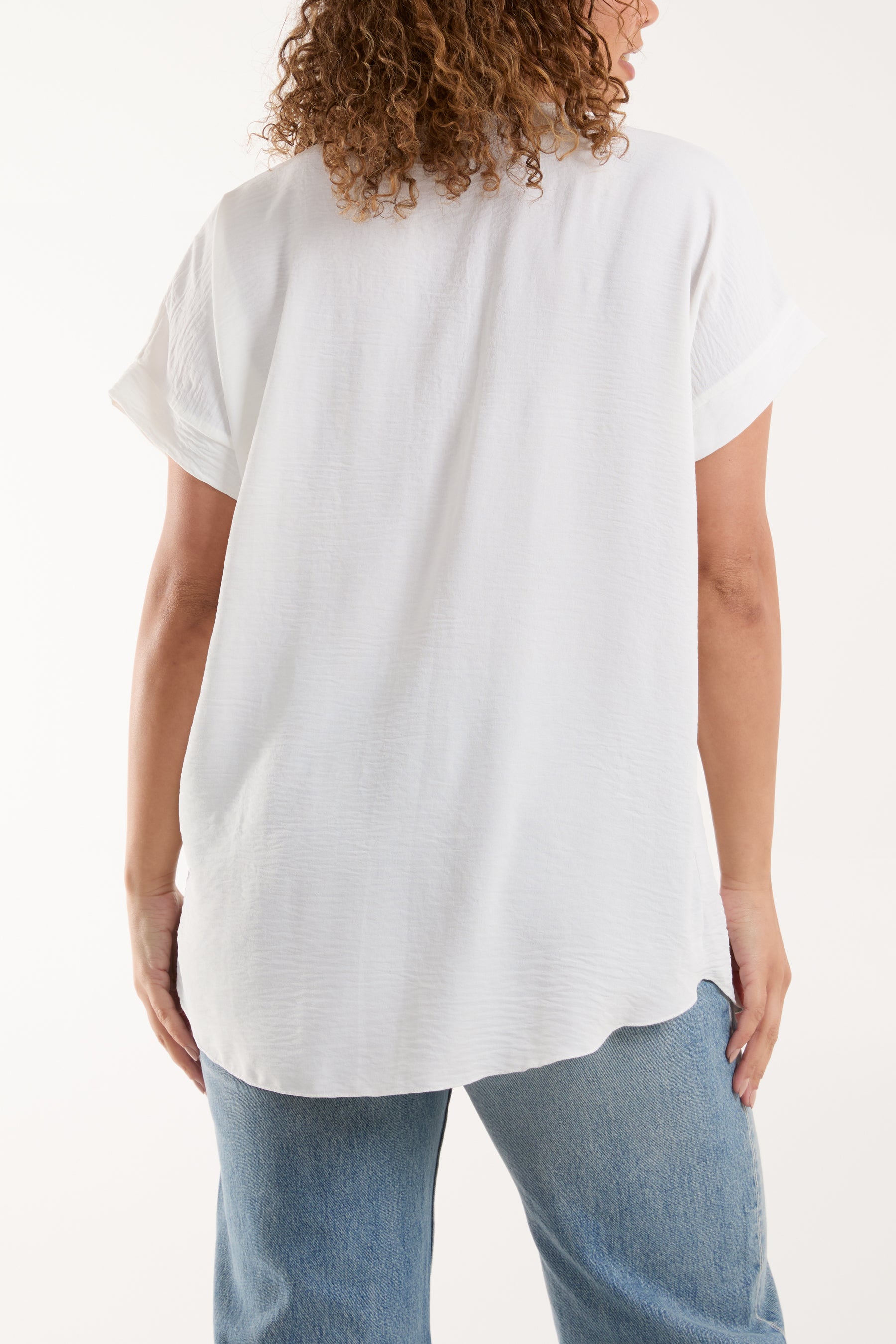 Necklace V-Neck Crossover Top