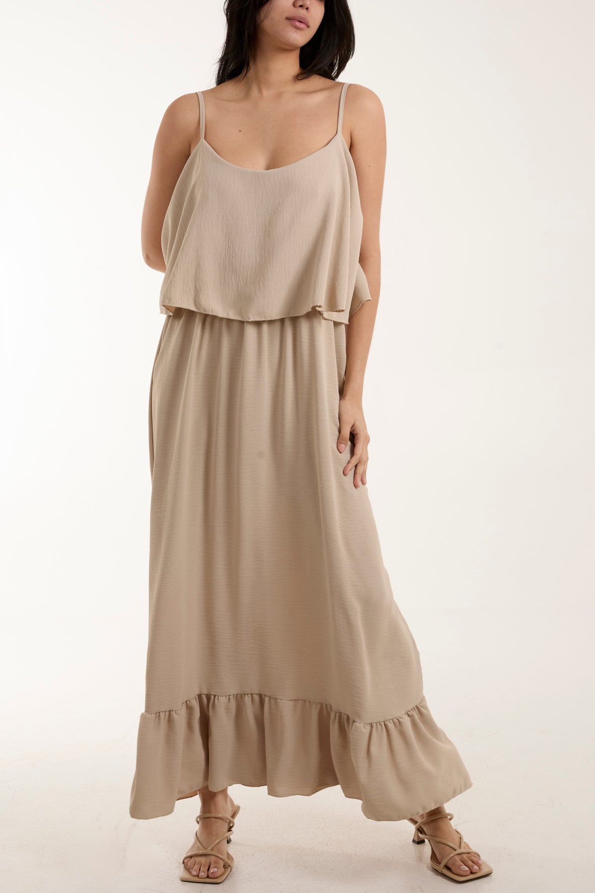 Double Layer Cami Maxi Dress