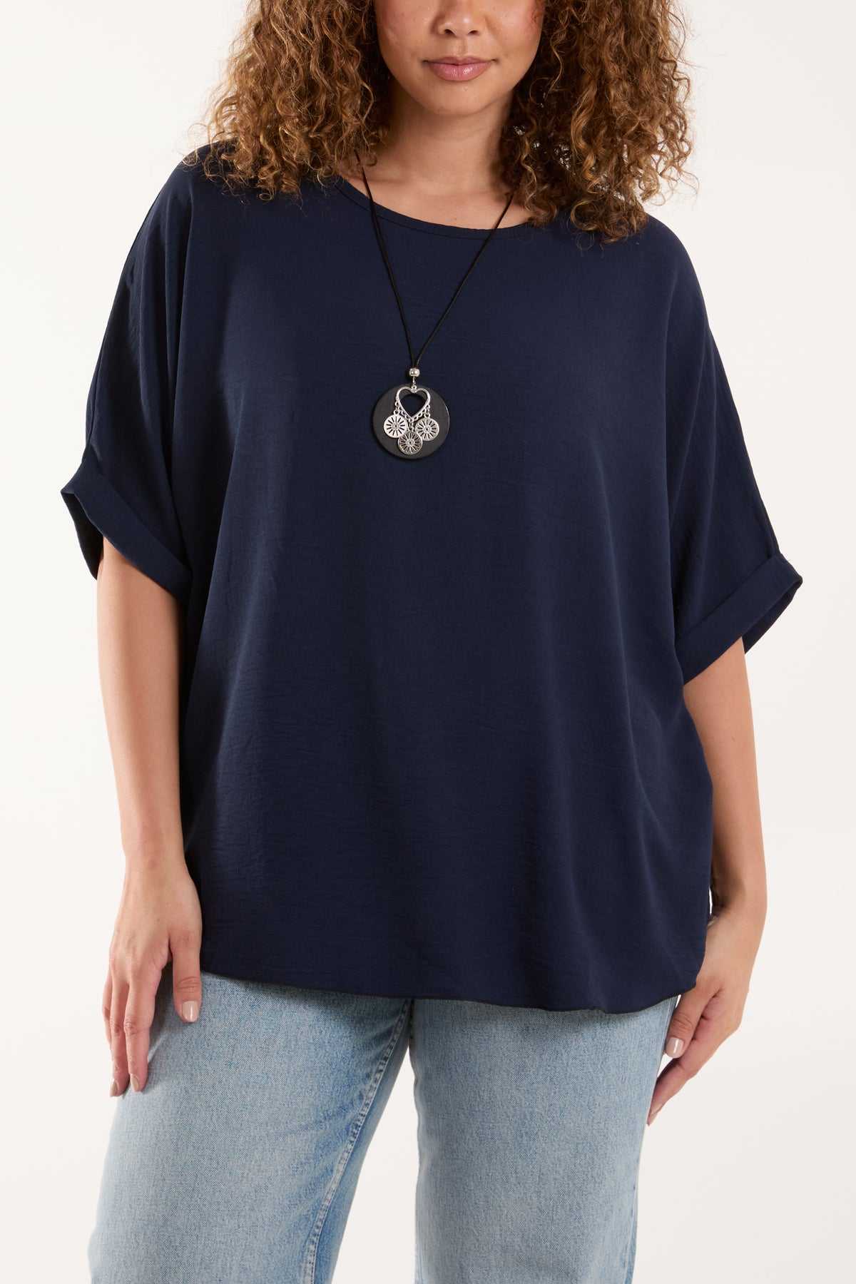 Short Sleeve Necklace Blouse