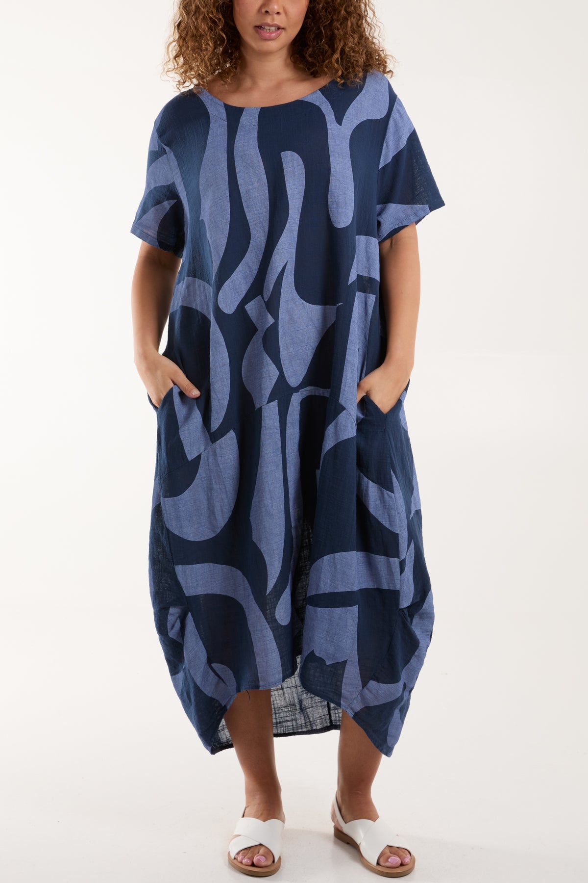 Pure Cotton Cocoon Midi Dress