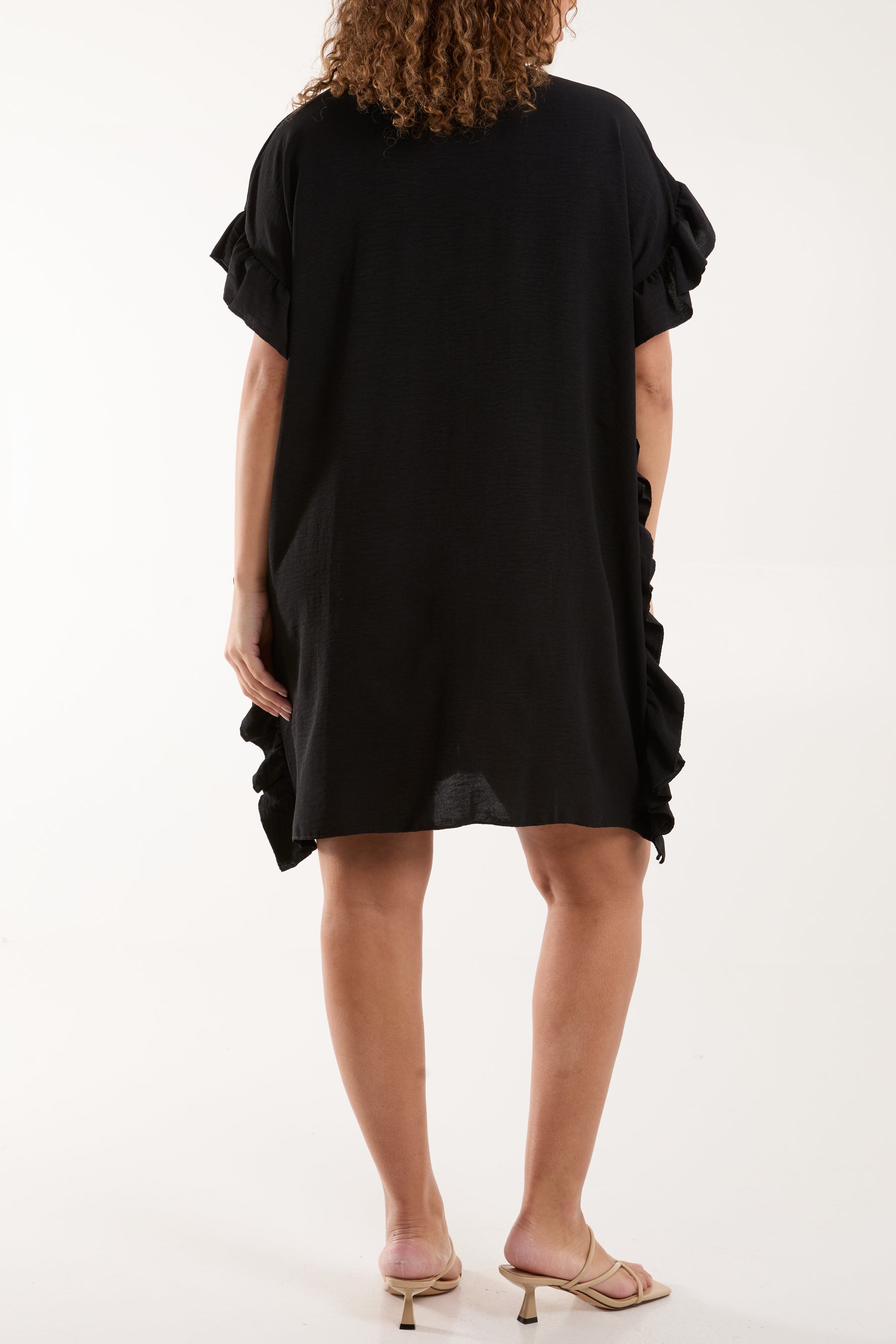 Ruffle Frill Longline Blouse