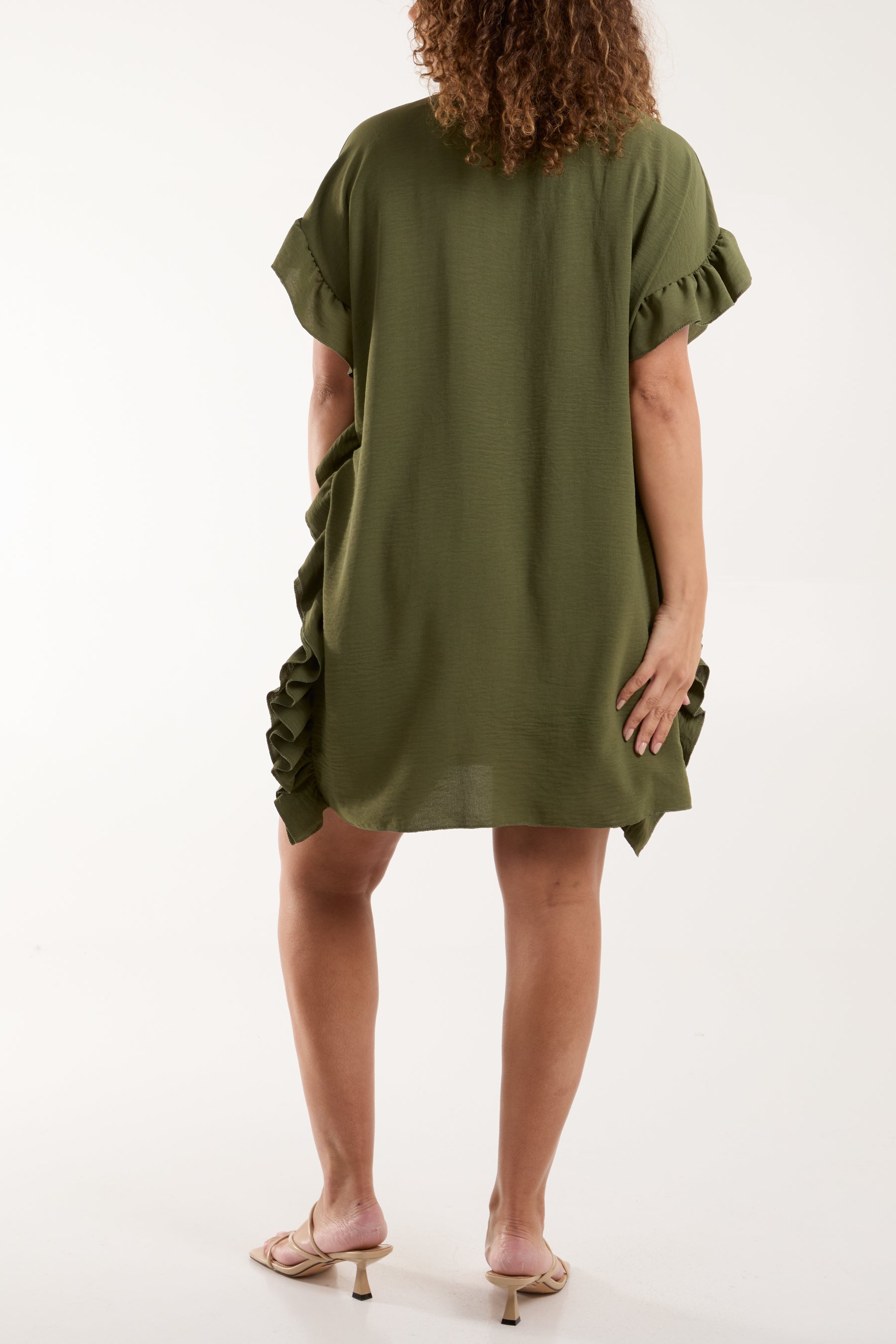 Ruffle Frill Longline Blouse