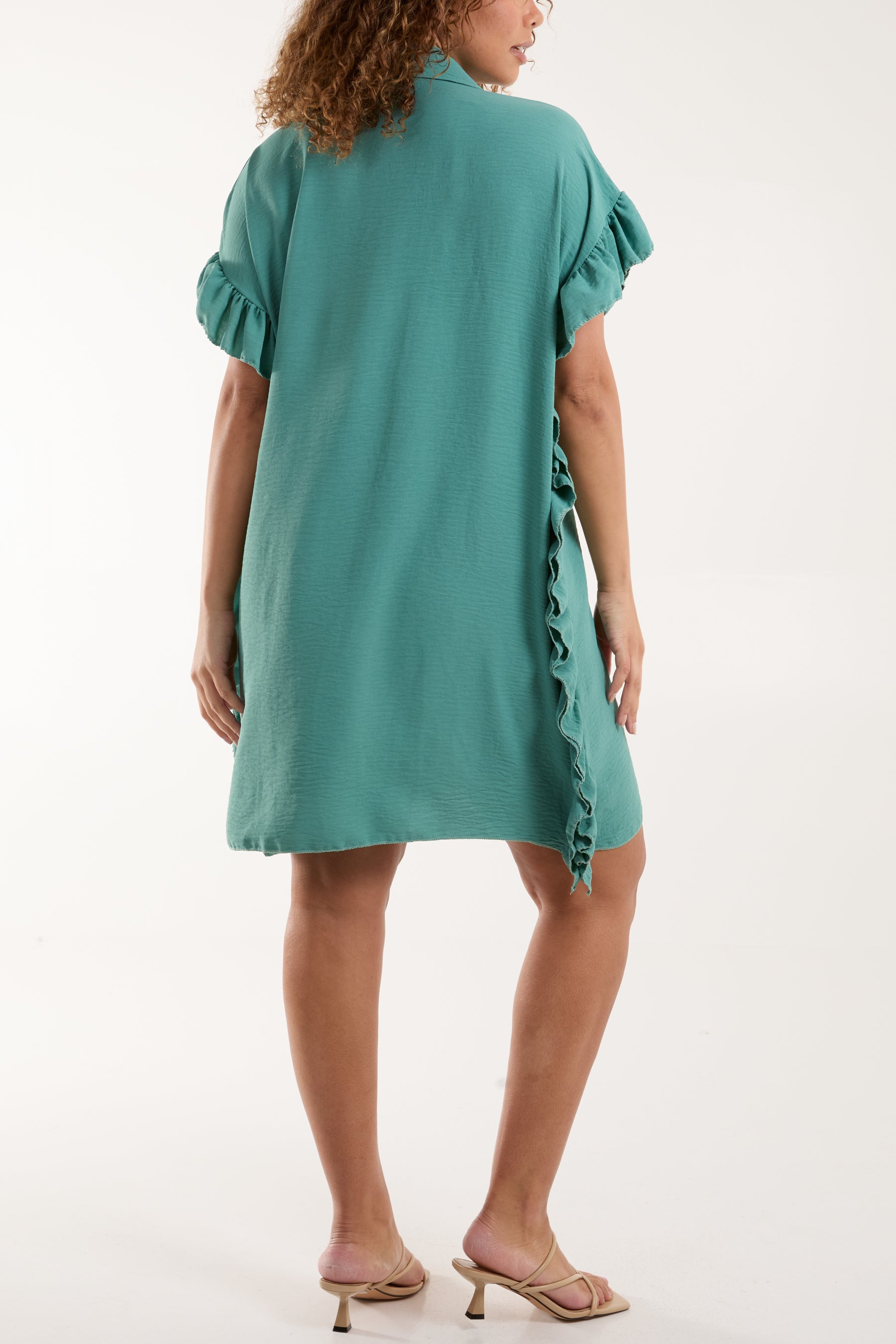 Ruffle Frill Longline Blouse