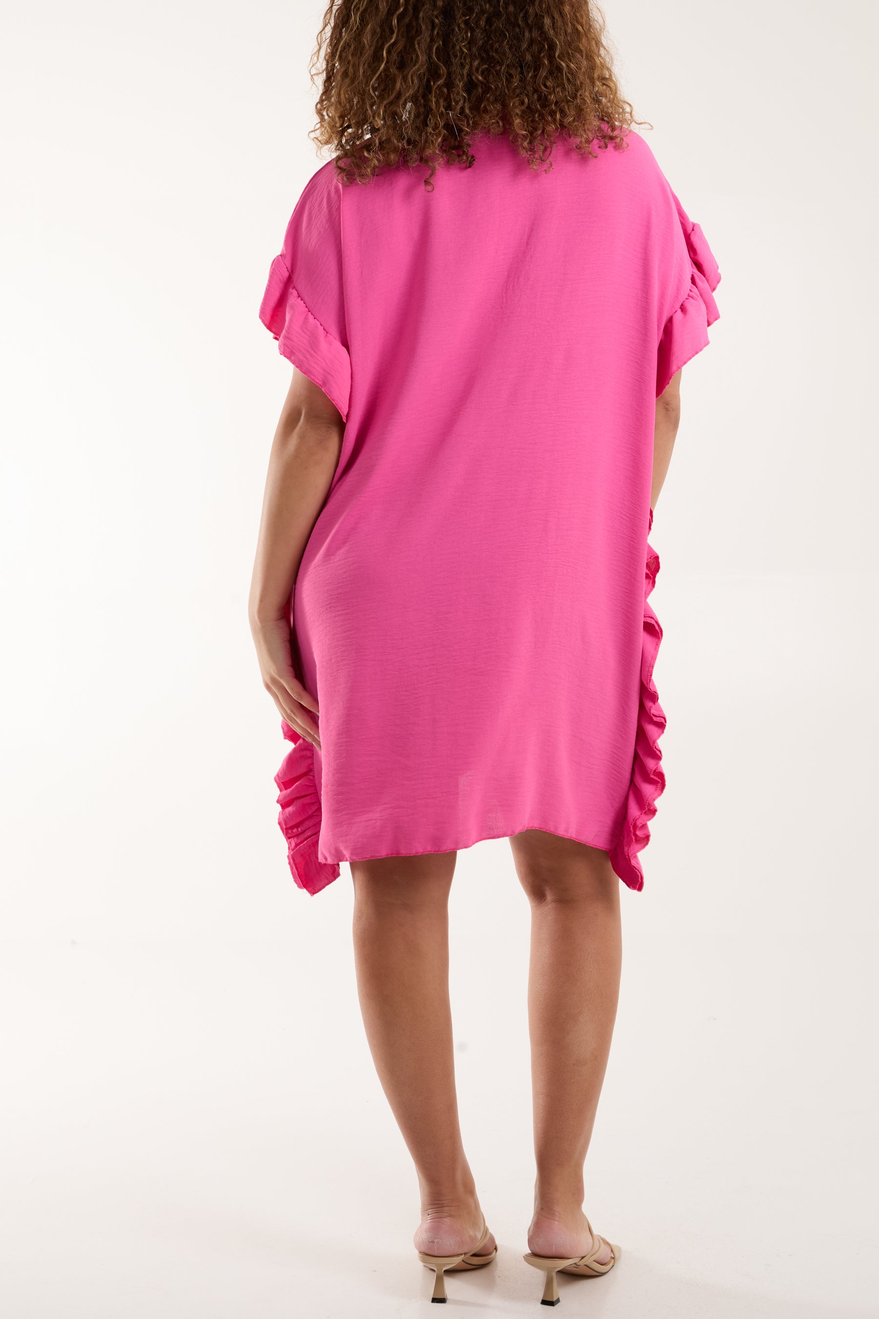 Ruffle Frill Longline Blouse
