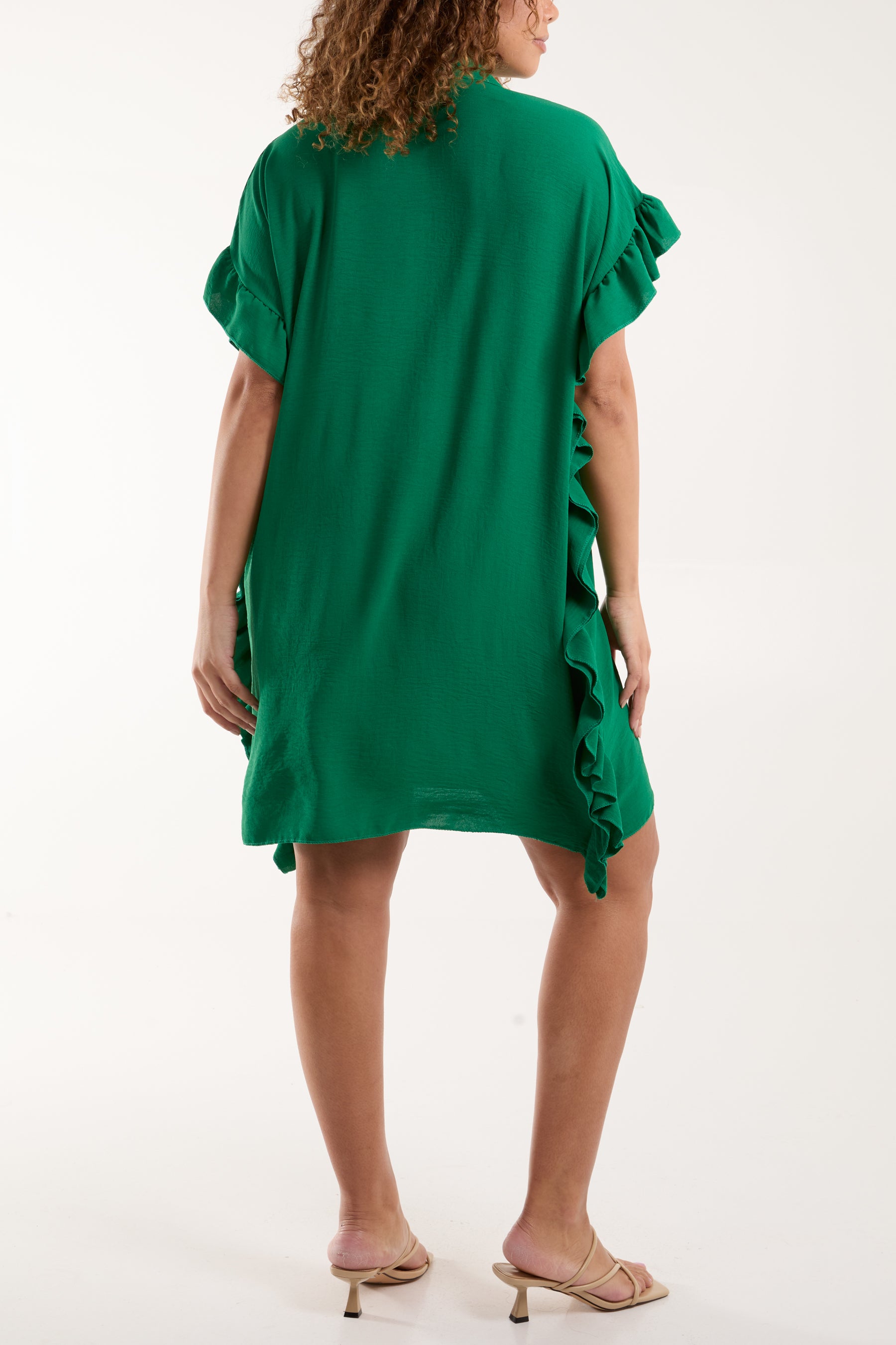 Ruffle Frill Longline Blouse